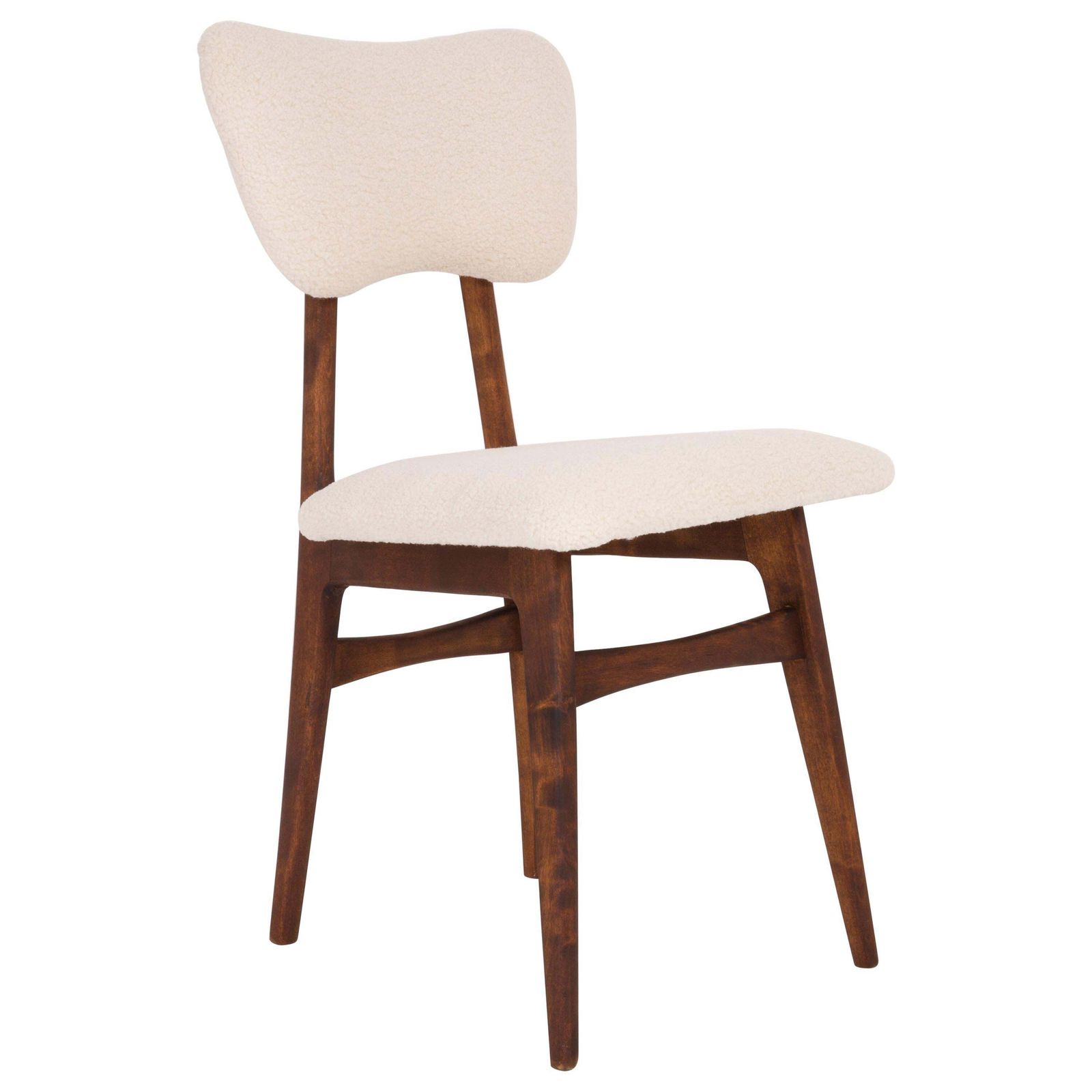 20th Century Light Crème Boucle Chair, 1960s