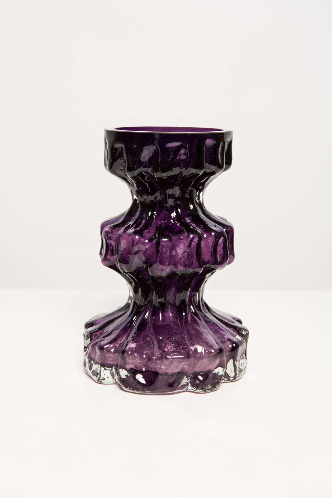 Mid Century Vintage Paarse Ingrid Glass Vaas Bergkristal, Duitsland, Jaren 1970 photo vinterior
