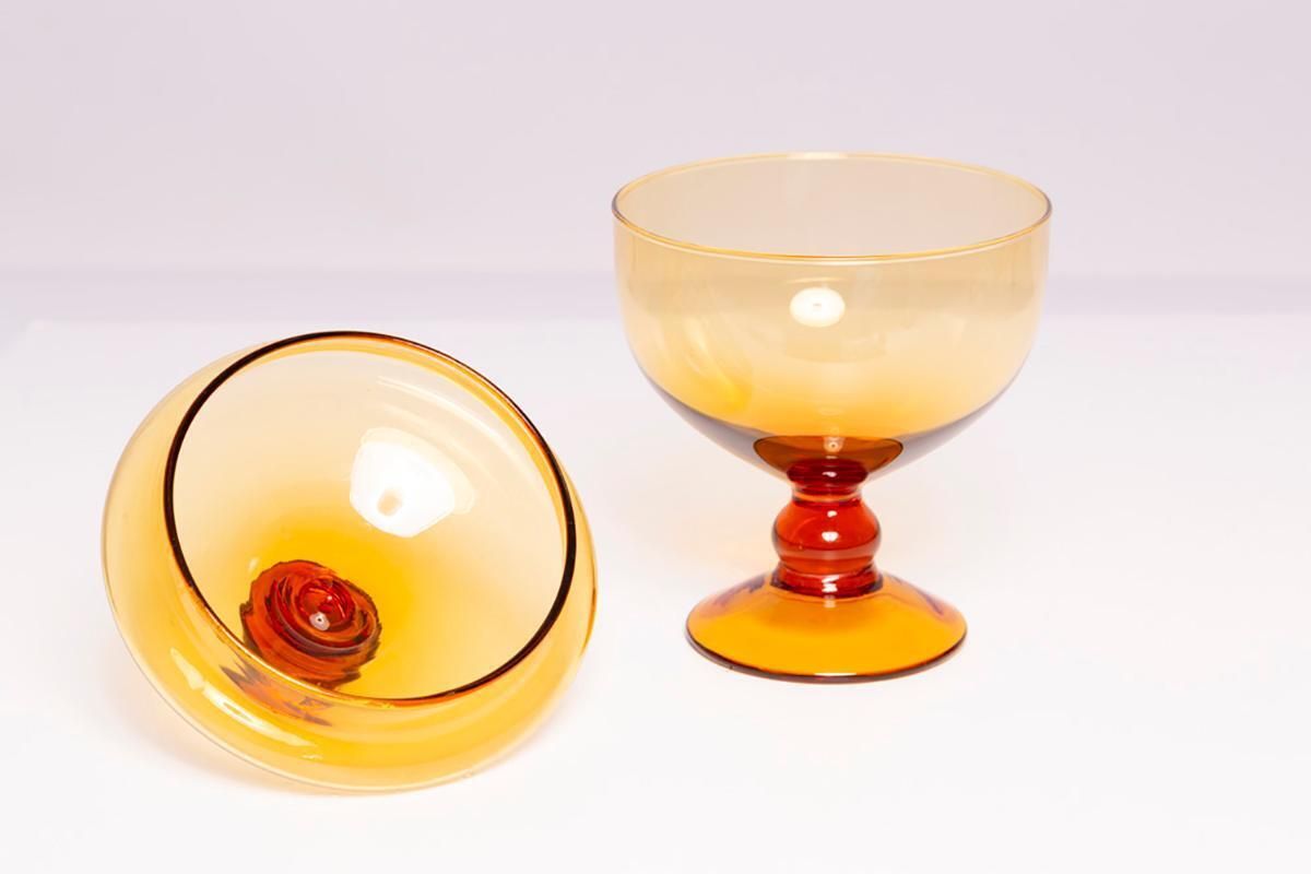 Home Decor Set Of Four Mid Century Glasses And Sugar Bowl, Murano, Europe, 1960s photo
