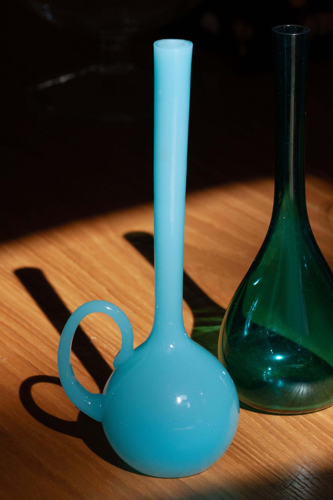 Mid Century Blue Decorative Glass Vase, Europe, 1960s photo buy