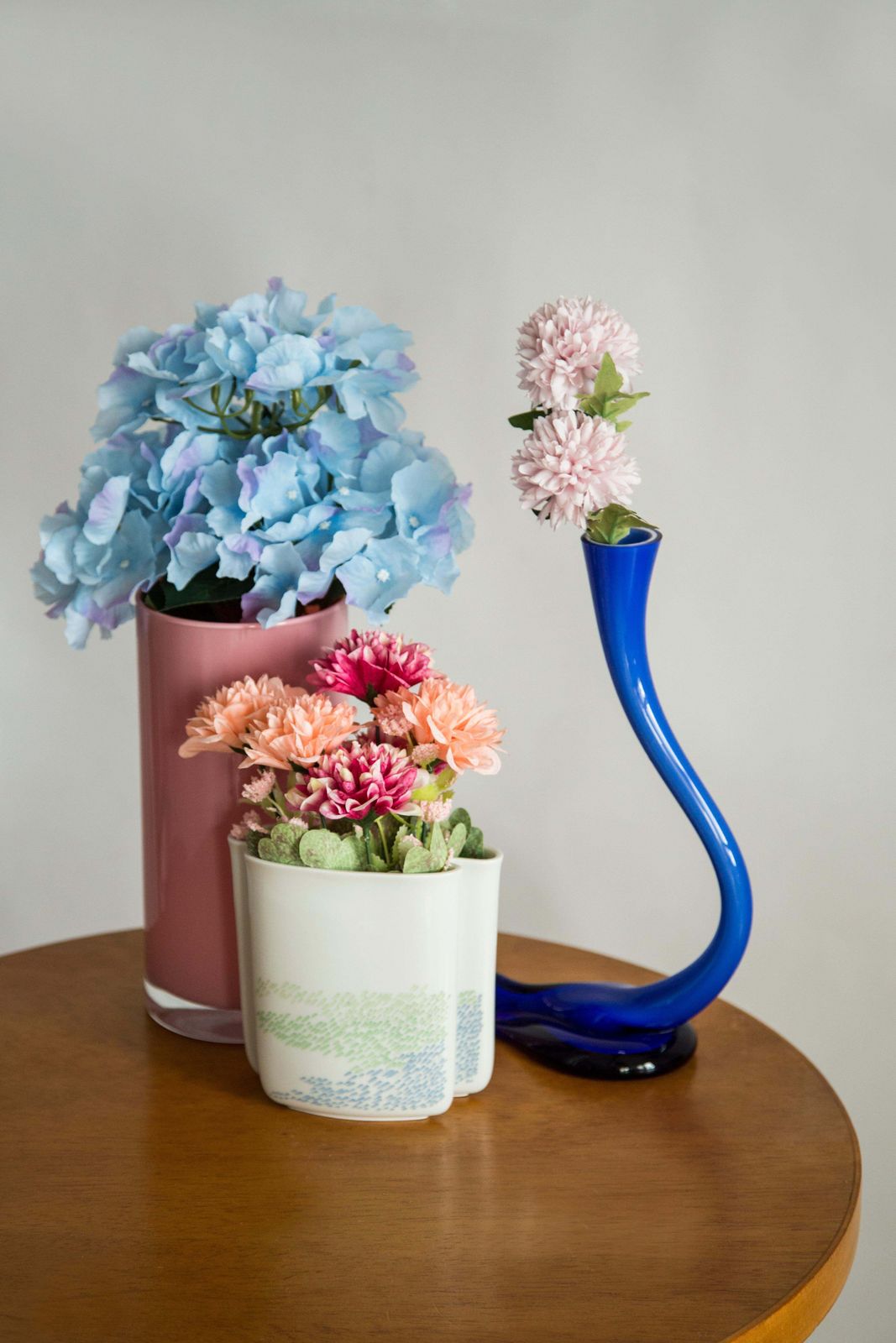 Mid Century Blue Artistic Twisted Vase, Europe, 1960s photo for sale