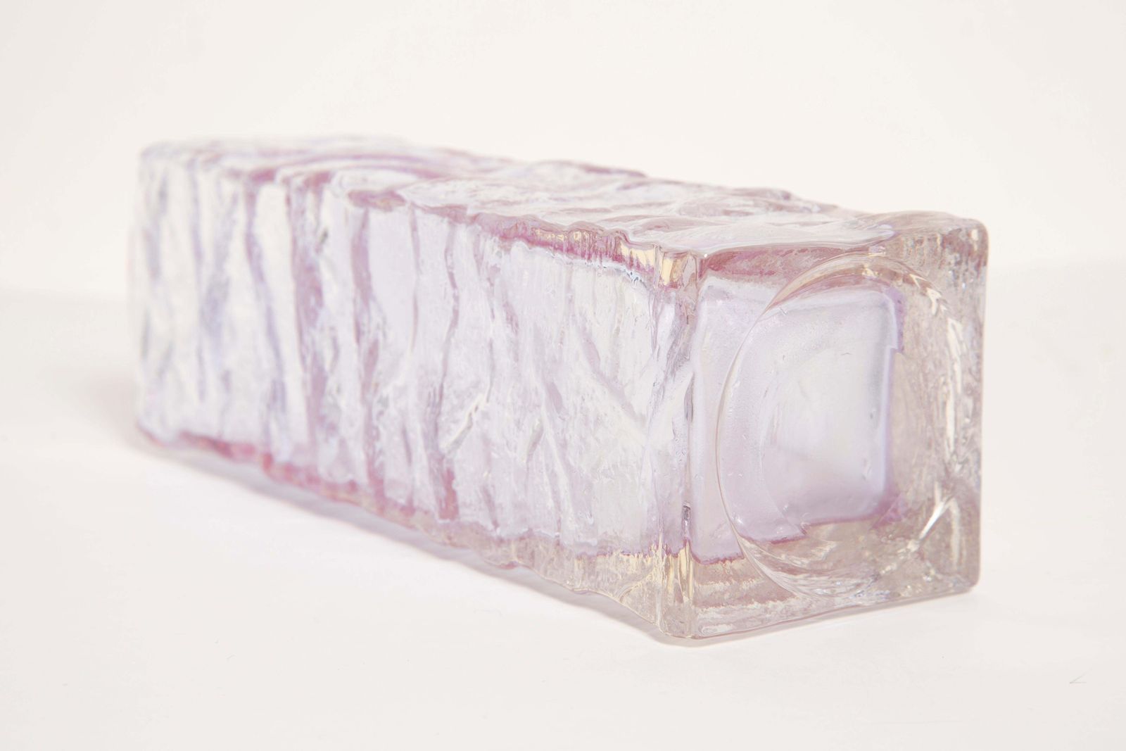 Mid Century Vintage Ice Transparent Vase, Italy, 1960s photo buy