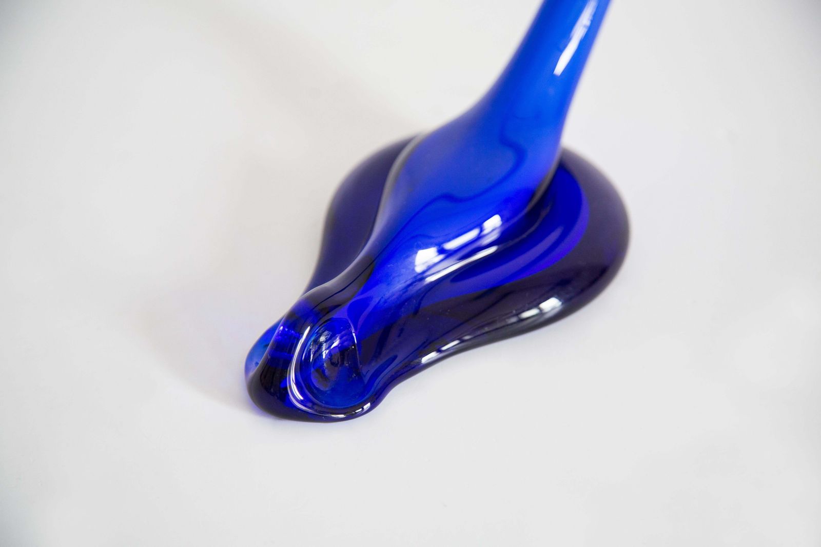 Mid Century Blue Artistic Twisted Vase, Europe, 1960s photo buy