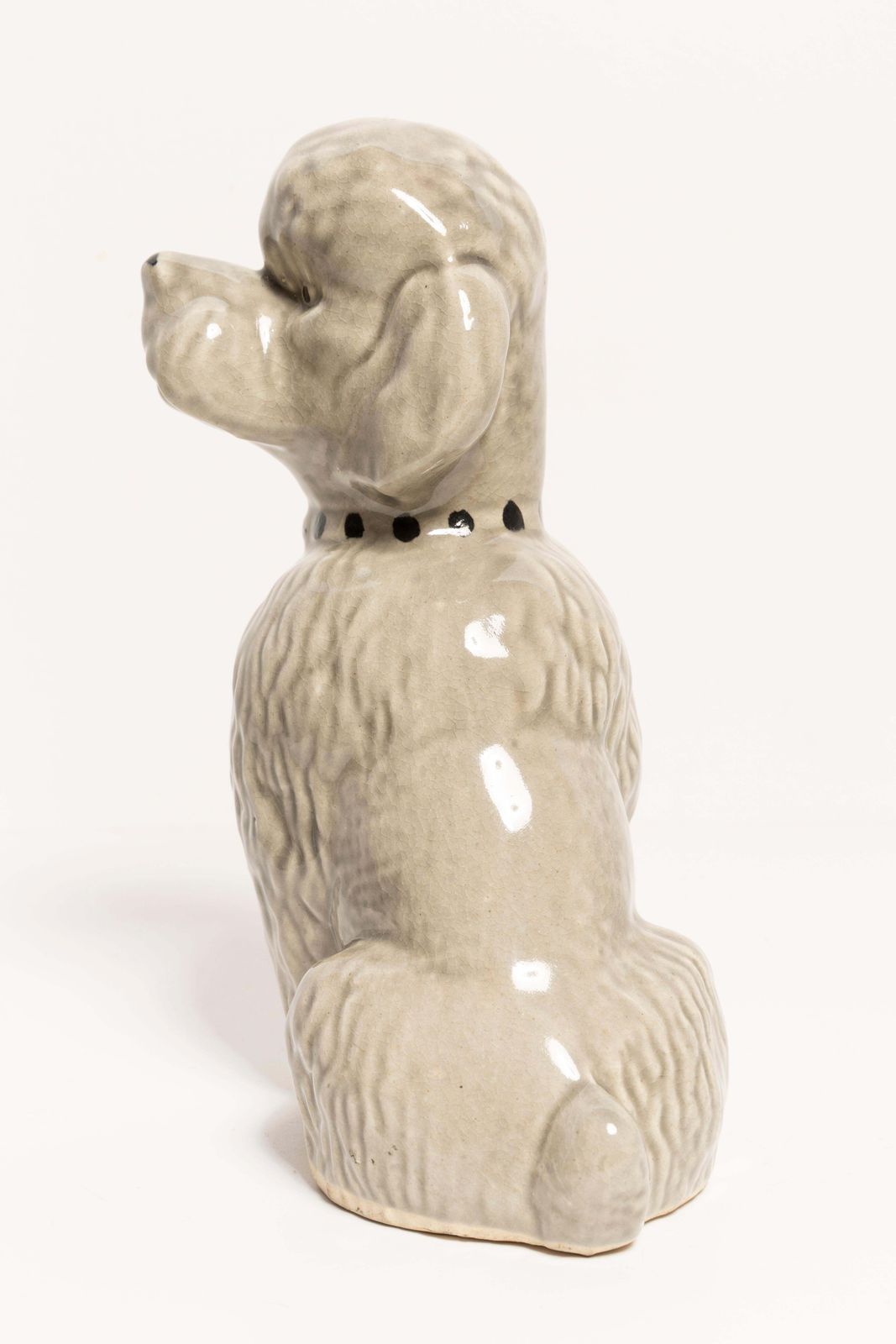 20th Century Small Gray Poodle Dog Sculpture, Italy, 1960s photo vintage