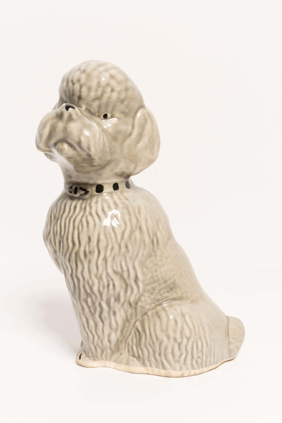 photo for sale 20th Century Small Gray Poodle Dog Sculpture, Italy, 1960s