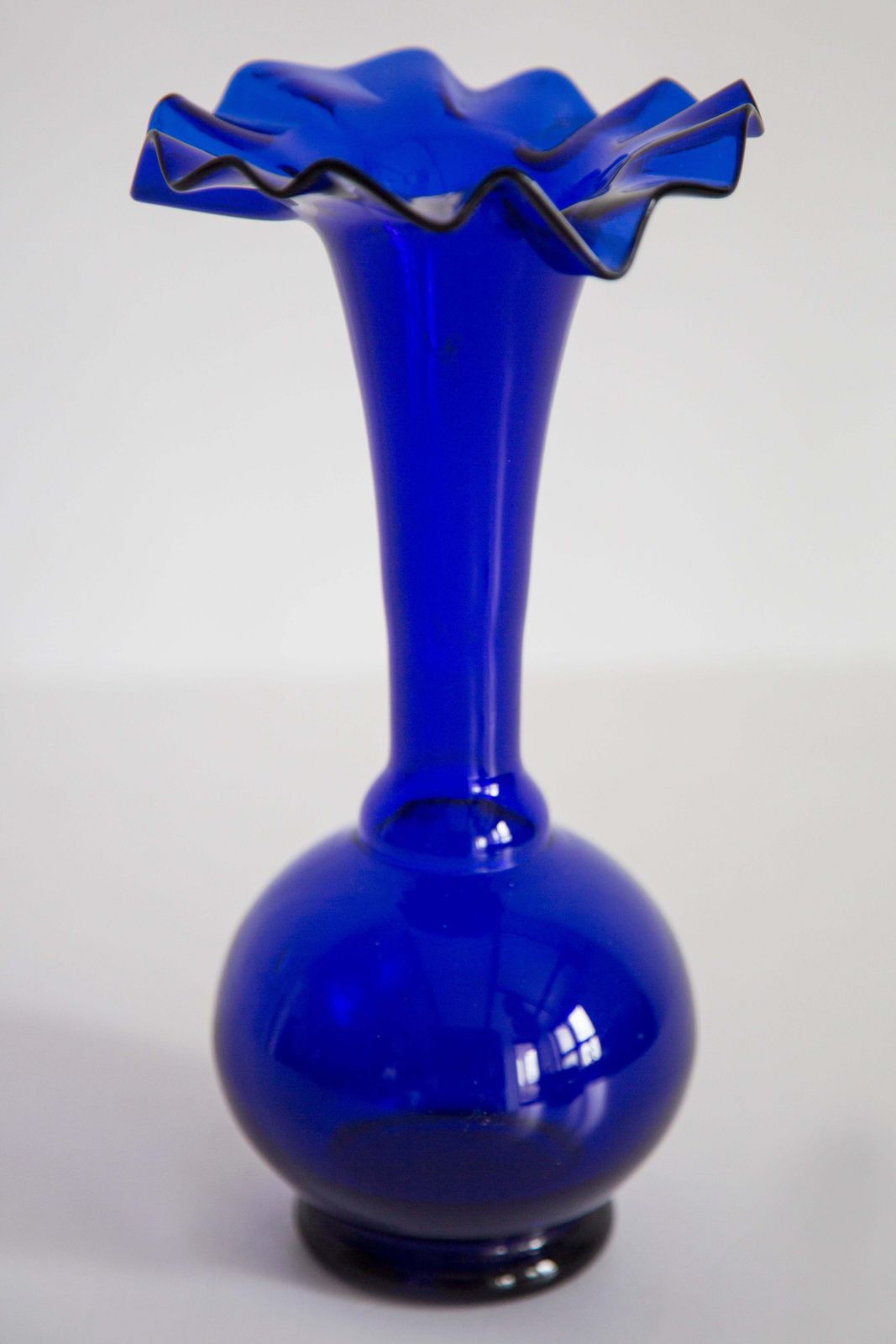 Mid Century Blue Vase With Frill, Europe, 1960s photo vinterior