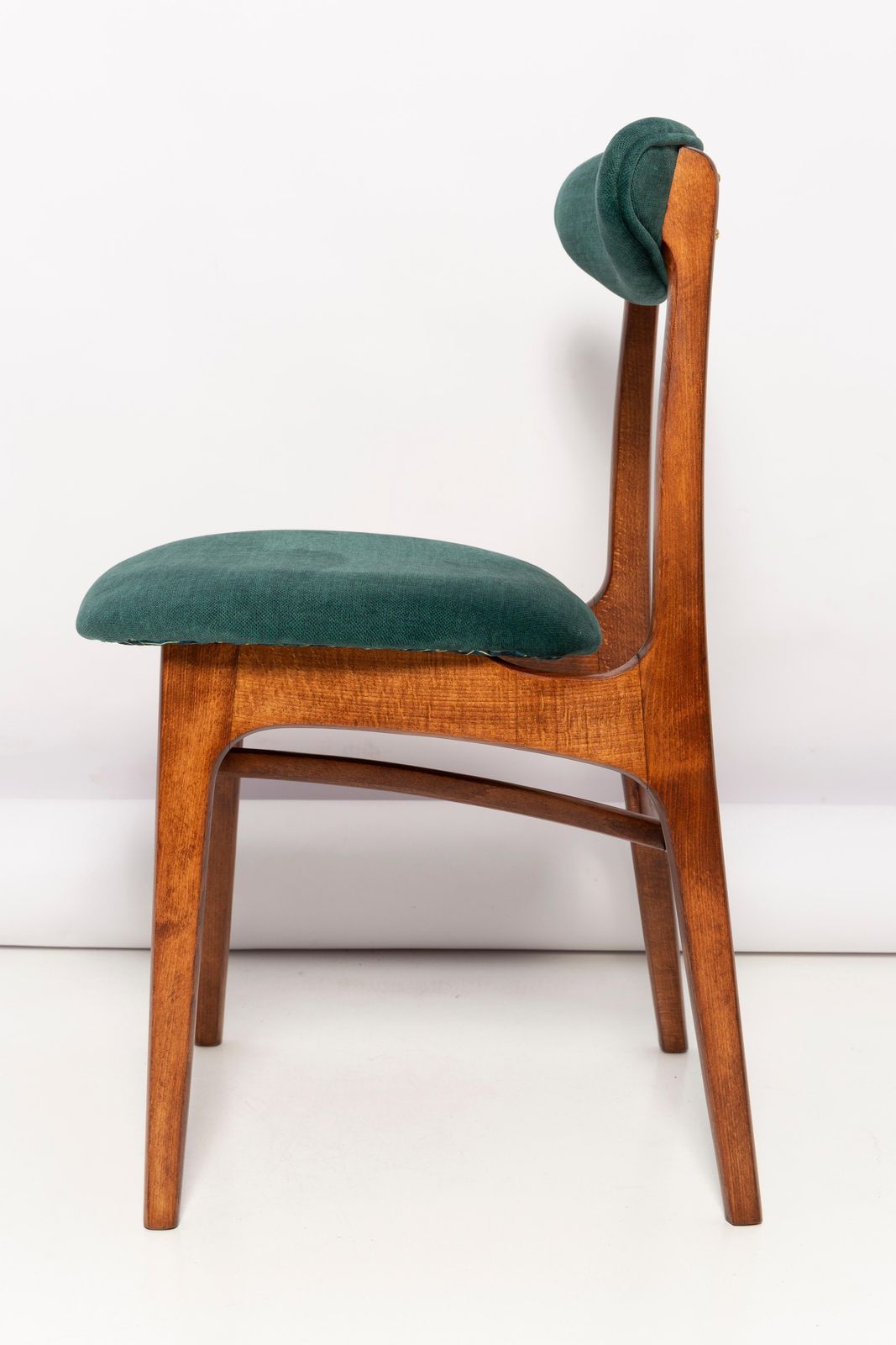 510.0 Mid Century Green Velvet Chair Designed By Rajmund Halas, Poland, 1960s photo