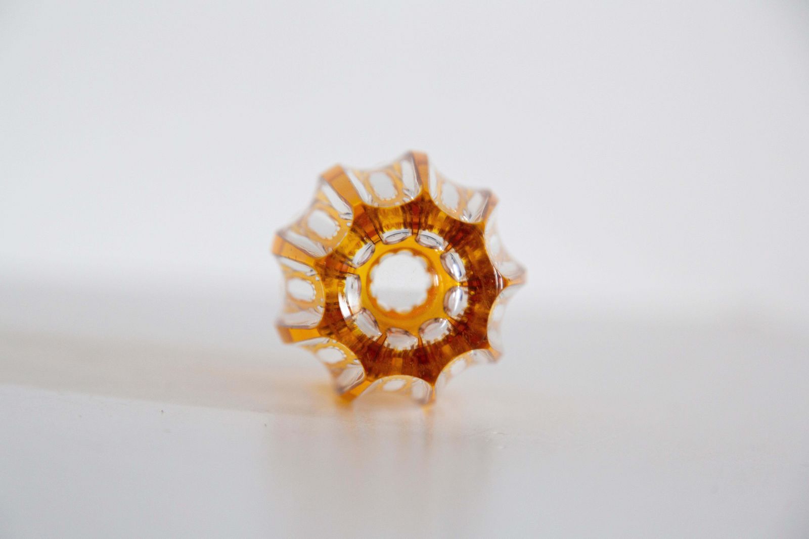 Mid Century Vintage Small Yellow Crystal Vase, Europe, 1960s photo buy