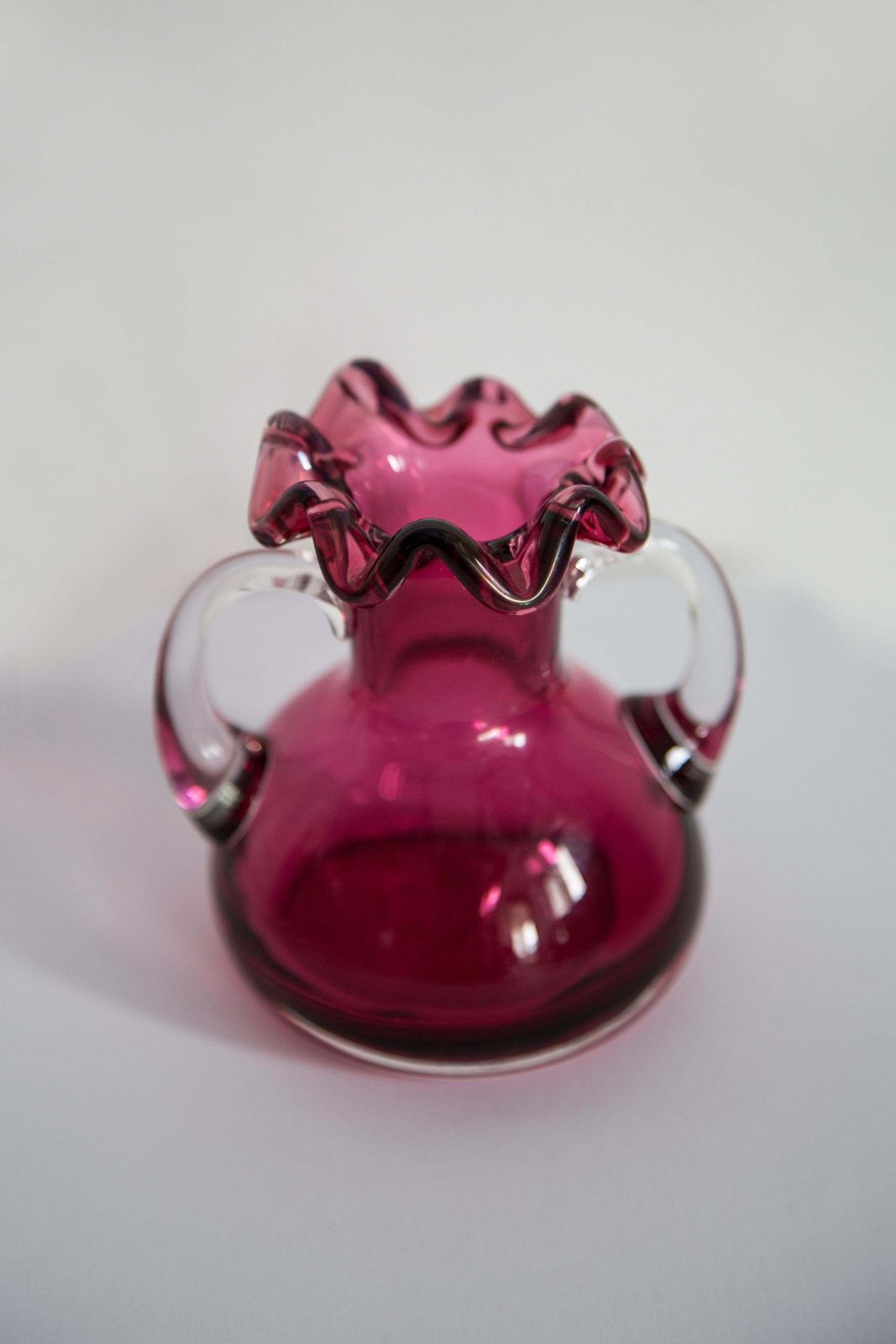 Mid Century Mini Small Pink Vase With Frill, Europe, 1960s photo 51.0