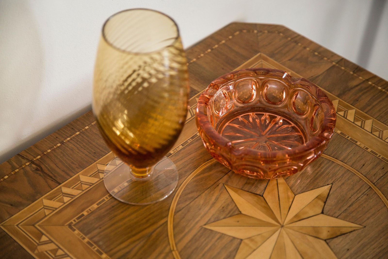 Yellow Small Vintage Vase Glass, 20th Century, Europe, 1960s photo for sale