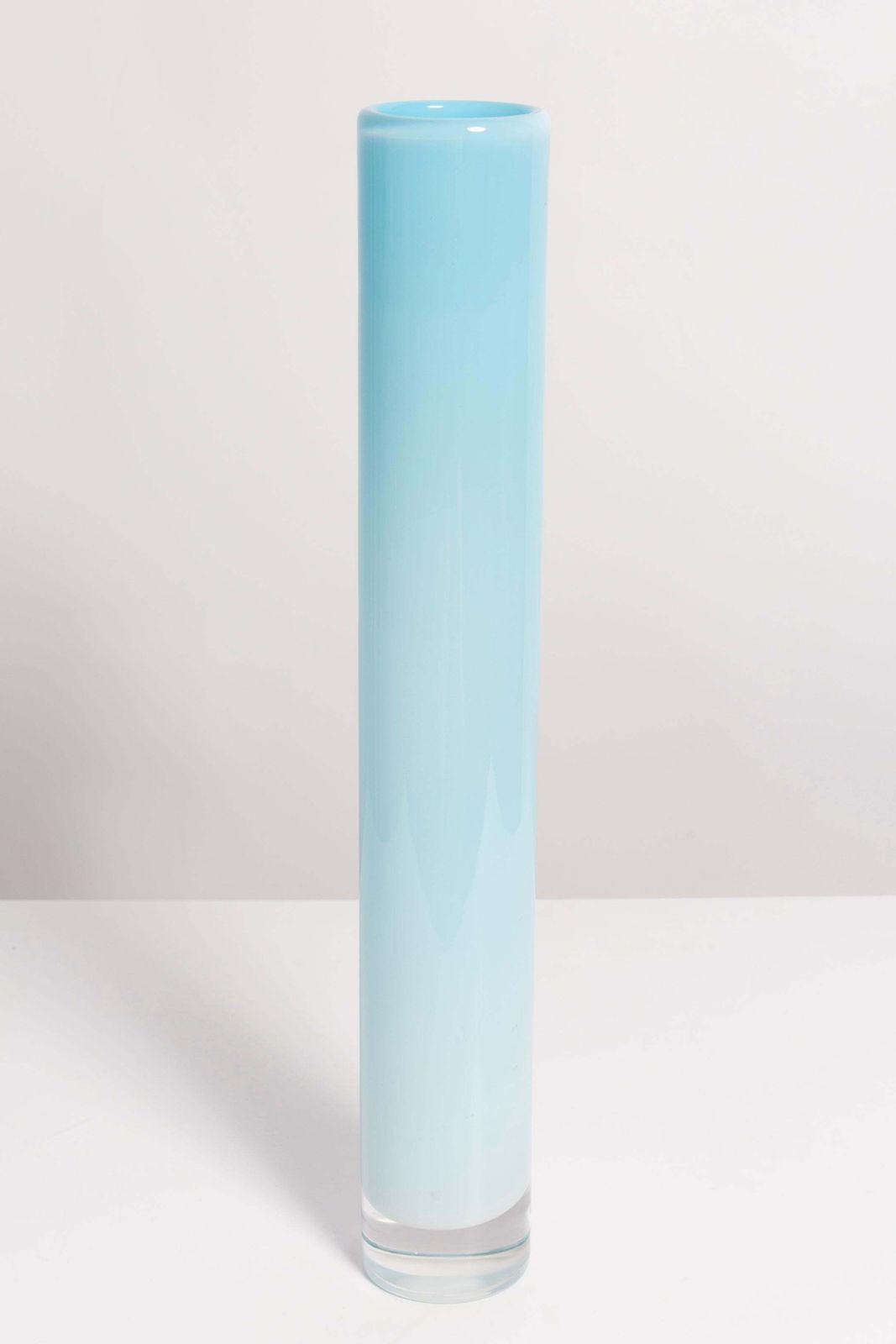Mid Century Big Vintage Blue And White Ombre Vase, Poland, 1960s photo for sale