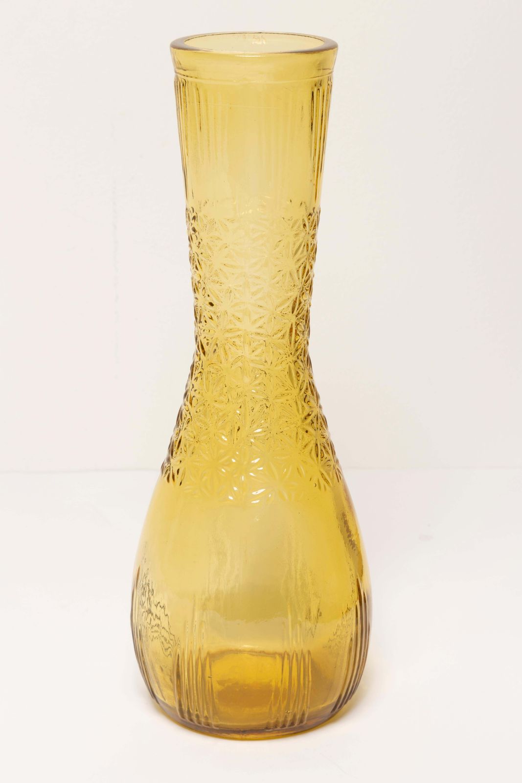 Midcentury Vintage Yellow Medium Glass Vase, Europe, 1960s photo 136.0