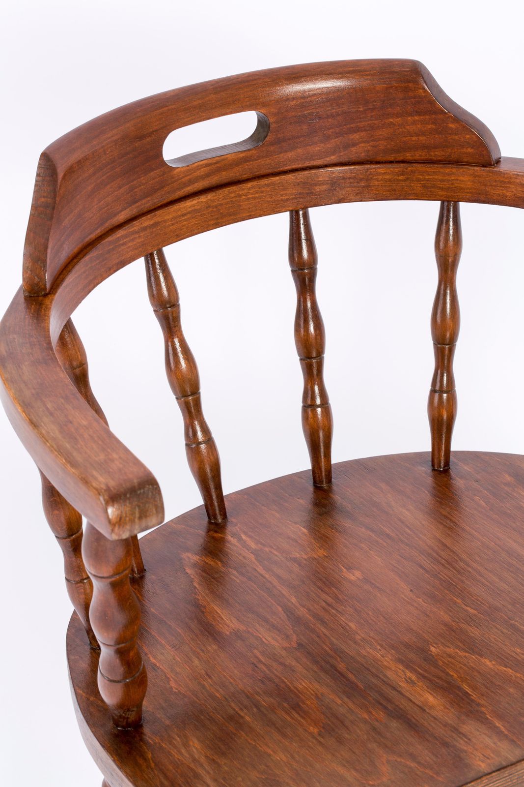 20th Century Dark Brown Beechwood Chair, 1960s photo vintage