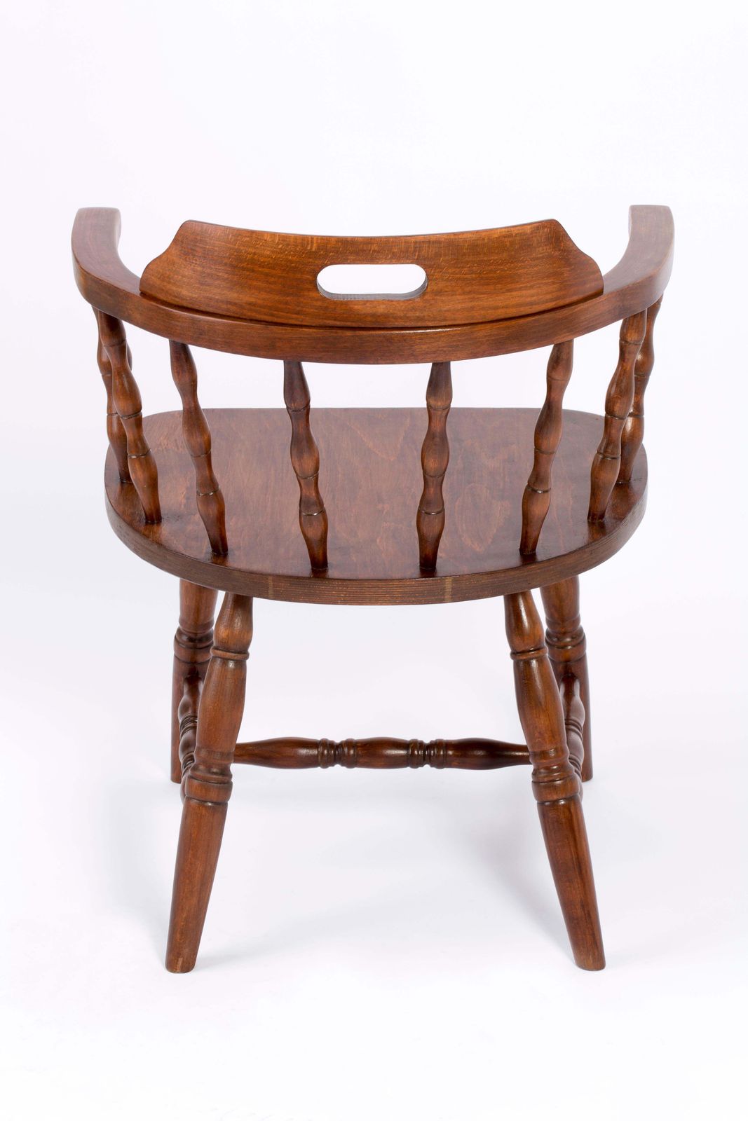 Furniture 20th Century Dark Brown Beechwood Chair, 1960s photo