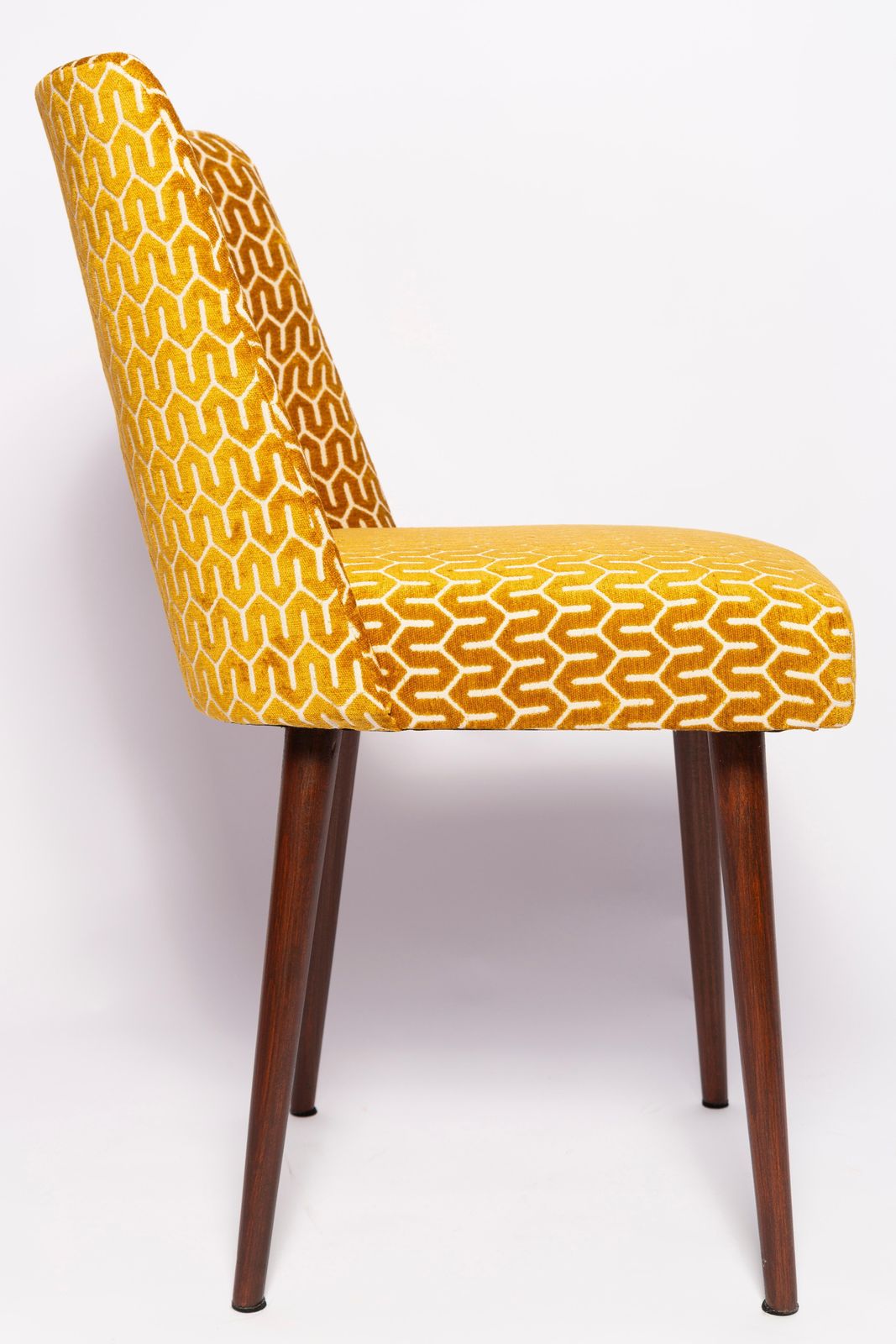 Mid Century Yellow Mustard 'Shell' Chair, Europe, 1960s photo 510.0