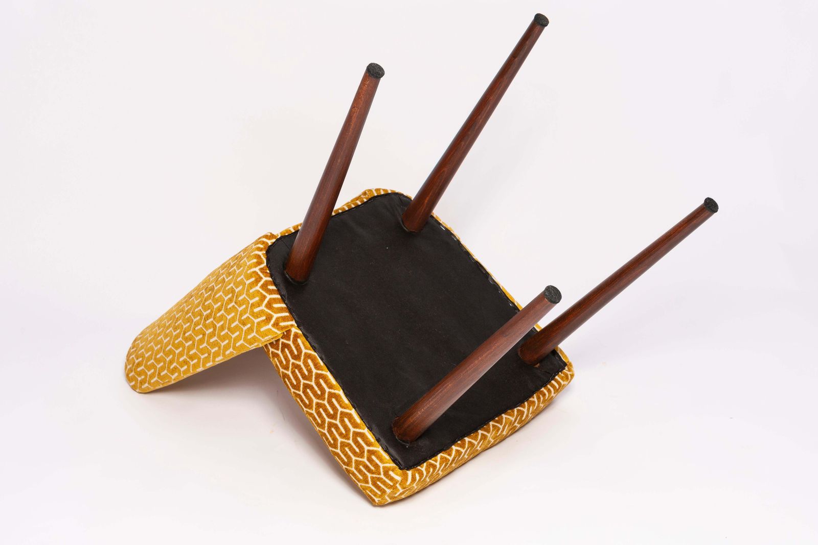 Furniture Mid Century Yellow Mustard 'Shell' Chair, Europe, 1960s photo