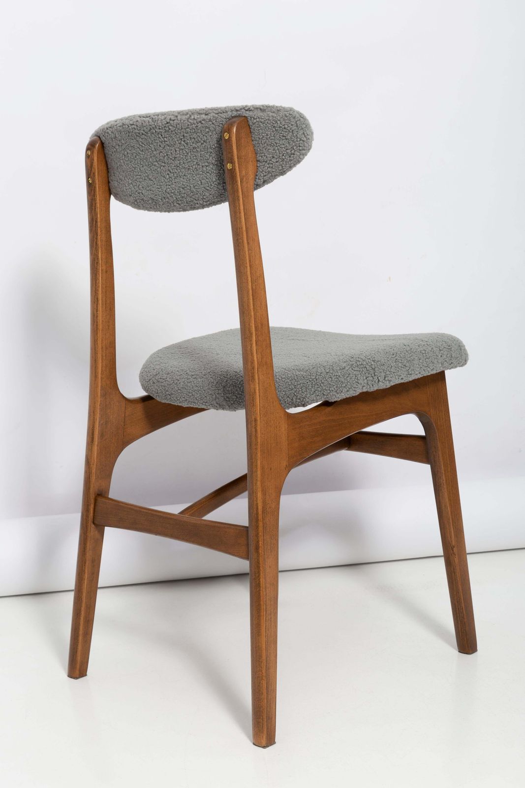 Mid Century Gray Boucle Chair Designed By Rajmund Halas, Poland, 1960s photo vinterior