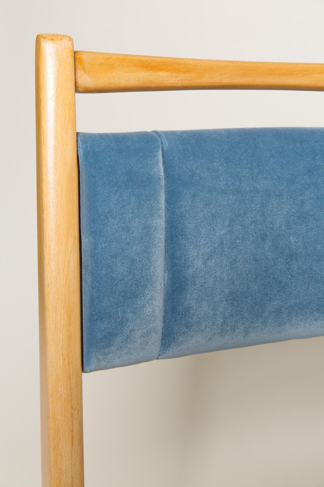 20th Century Baby Blue Velvet Chair, Europe, 1960s photo 510.0