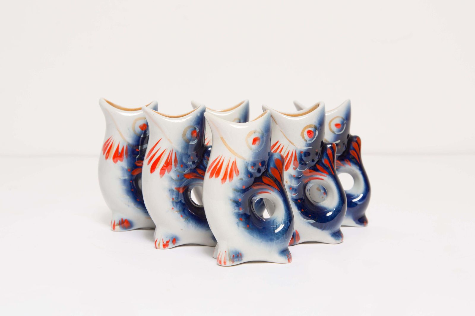 Blue Fish Glass Decanter And Glasses, 20th Century, Europe, 1960s photo Home Decor