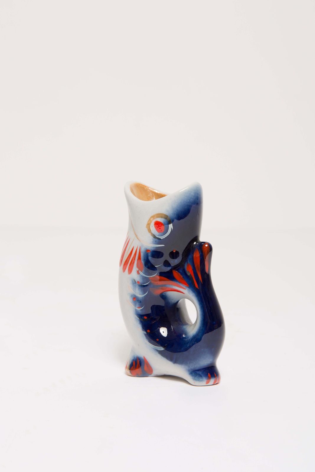 Blue Fish Glass Decanter And Glasses, 20th Century, Europe, 1960s photo vinterior