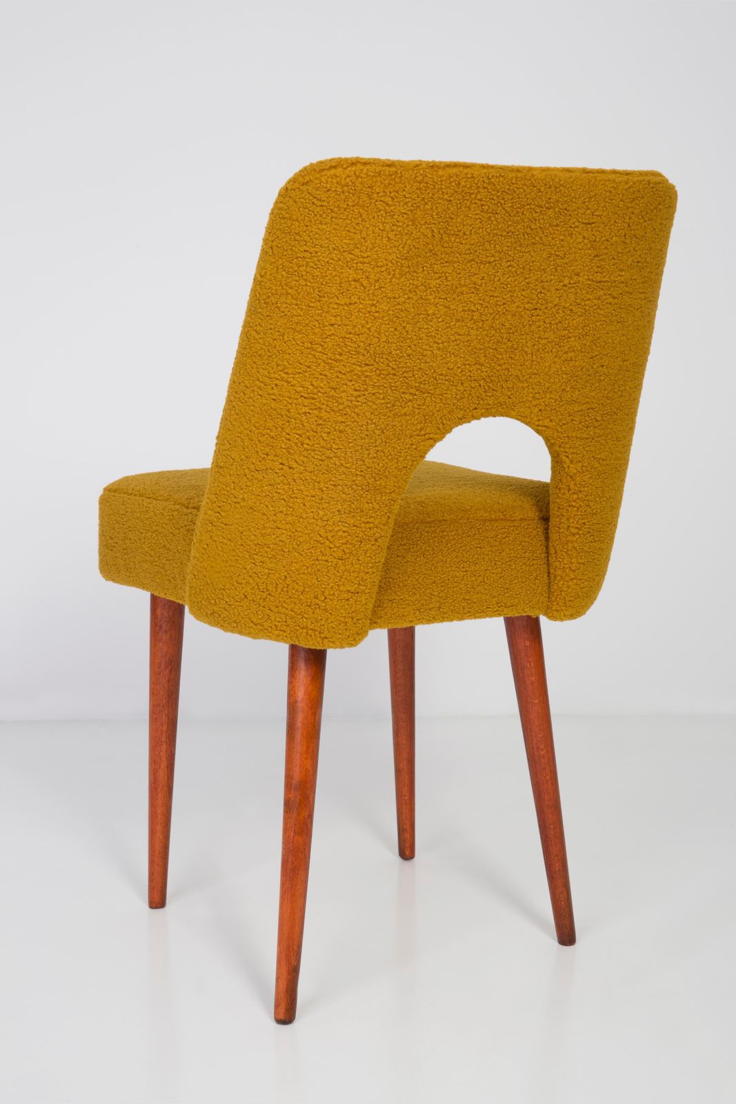 photo buy Yellow Ochre Boucle 'Shell' Chair, 1960s
