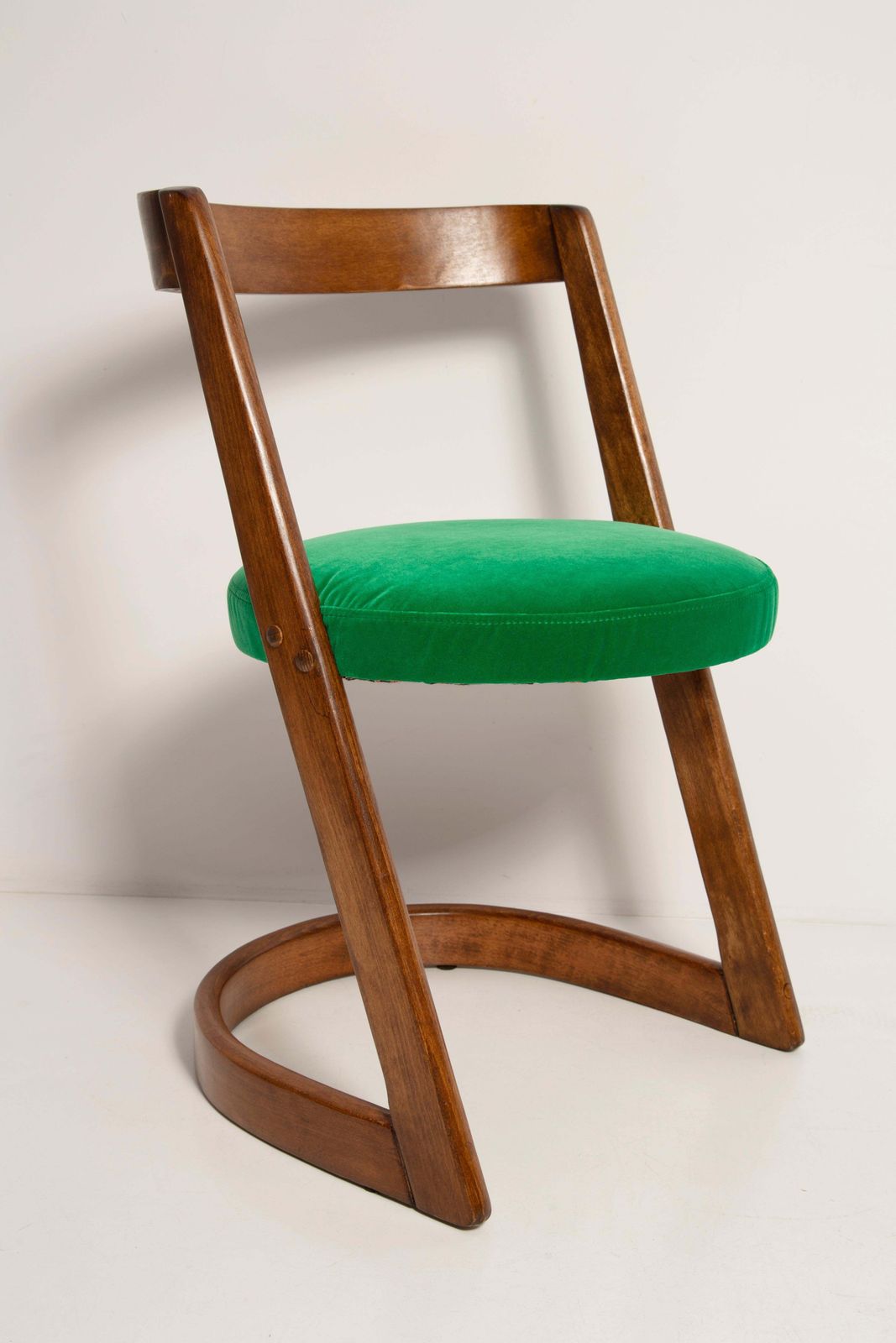Mid Century Groene Velours Halfa Fauteuil Met Bijpassende Hocker, Baumann, Frankrijk, Jaren 1970 photo buy