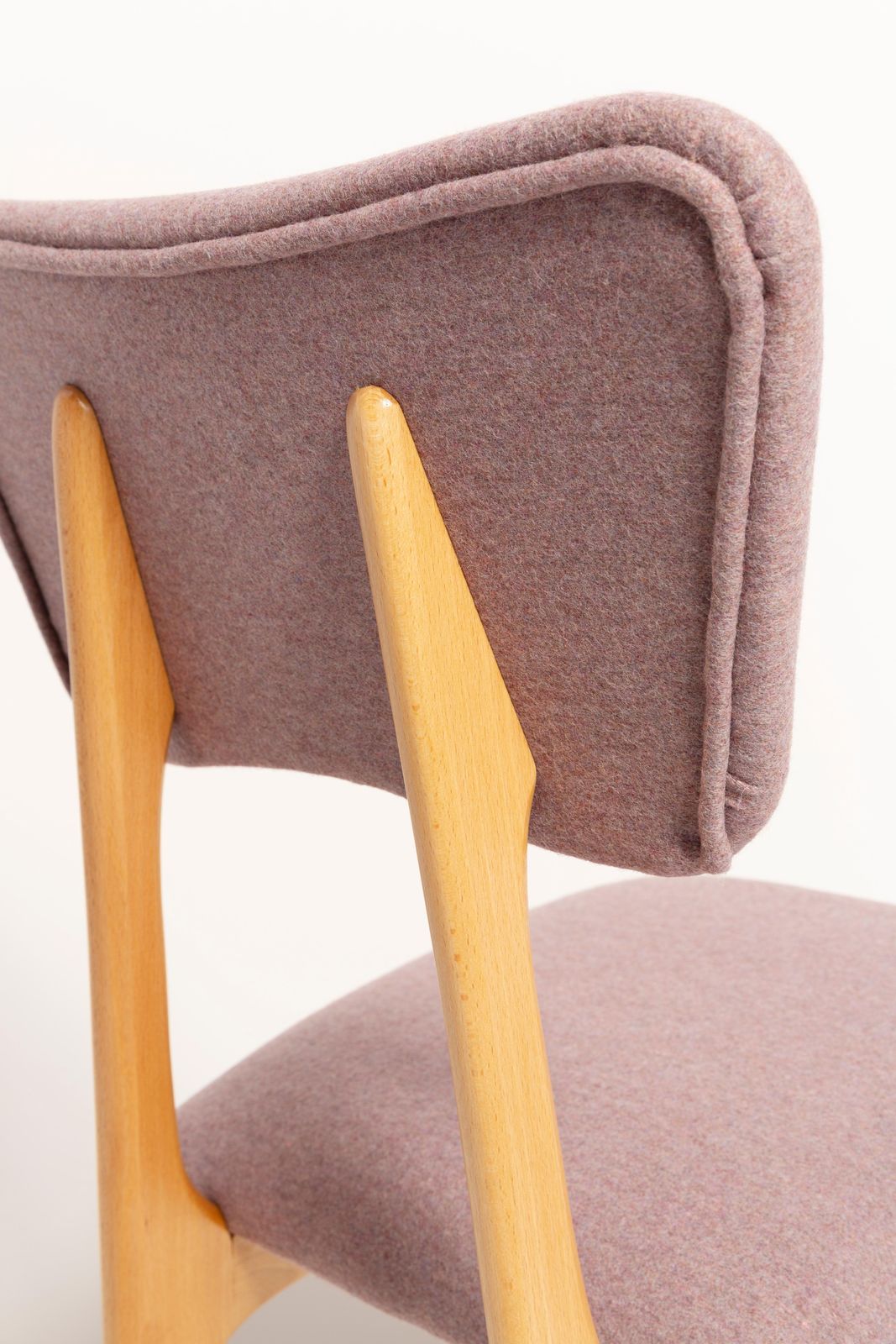 photo buy 20th Century Butterfly Dining Chair, Pink Wool, Light Wood, Europe, 1960s