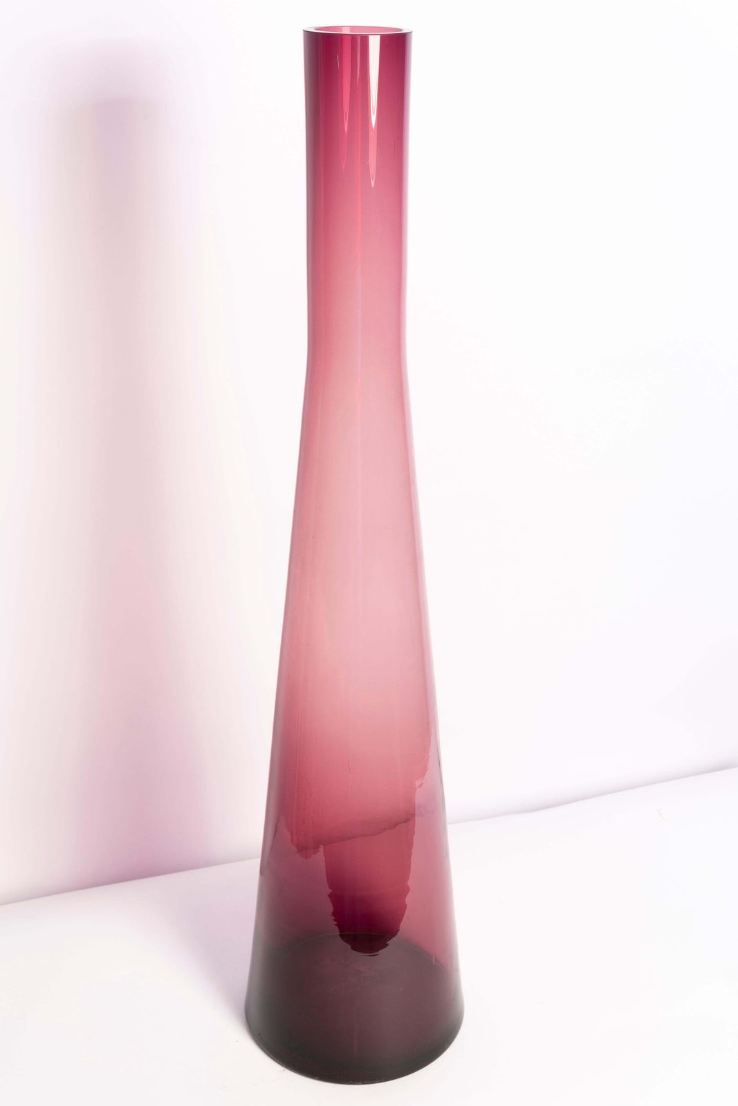 Mid Century Big Vintage Purple Ombre Vase, Italy, 1960s photo vinterior