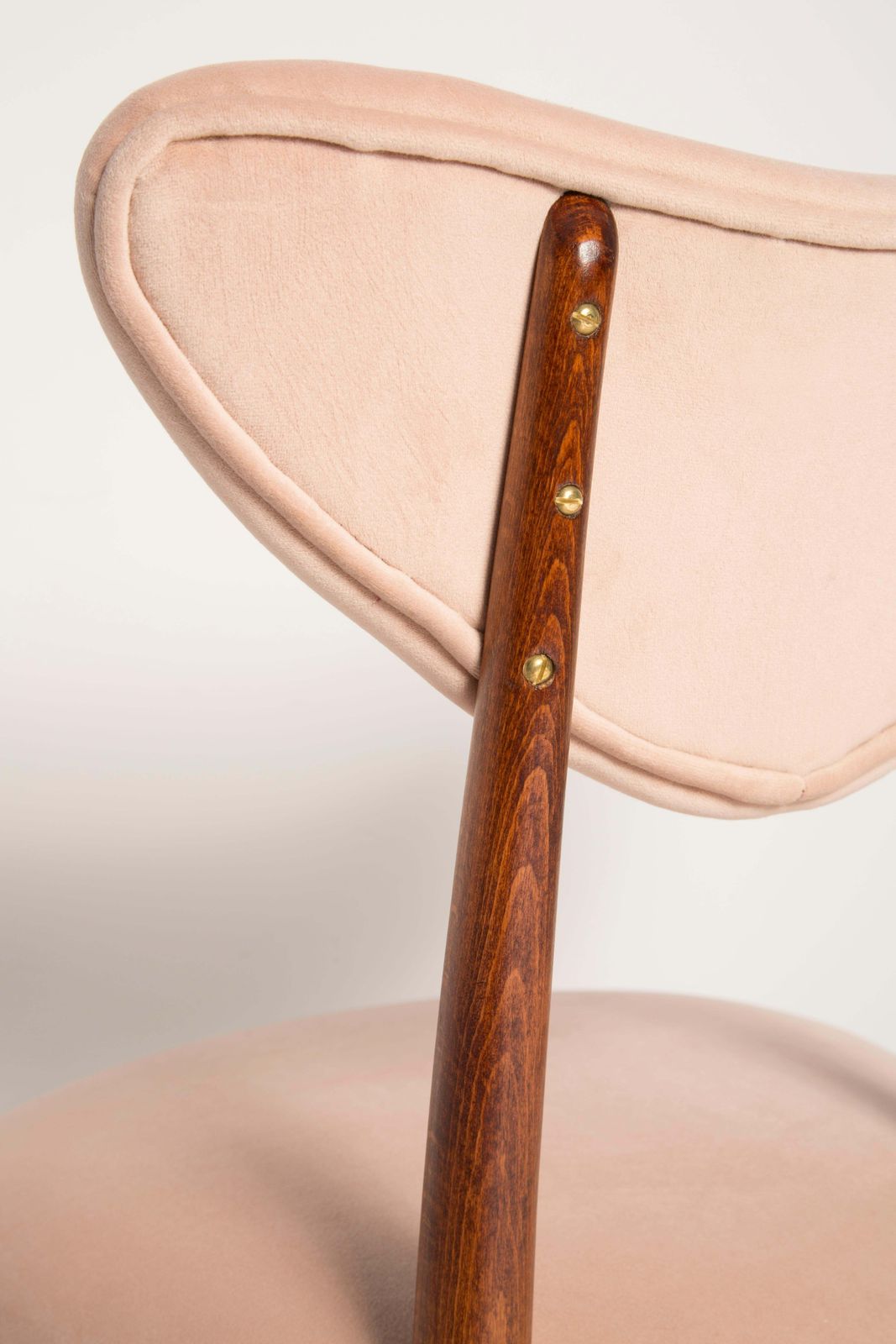 Mid Century Light Pink Velvet Heart Chair, Europe, 1960s photo buy