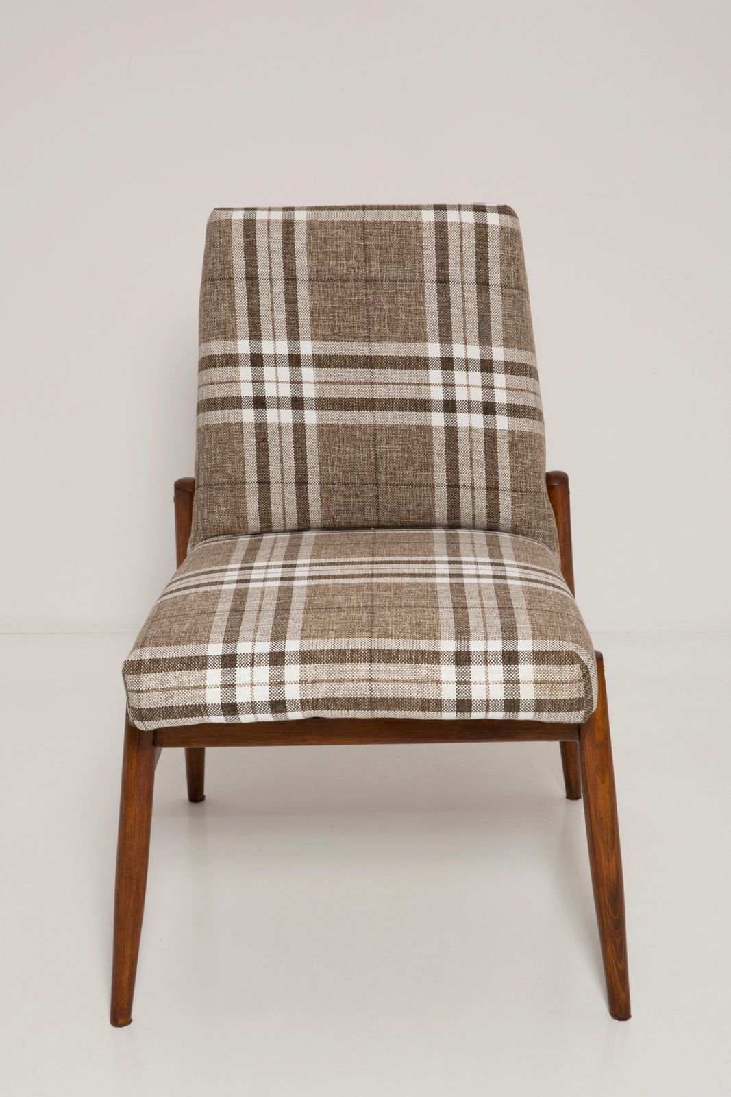 20th Century Beige Checkered Fabric Armchair, 300 227 Type, Europe, 1960s photo Furniture