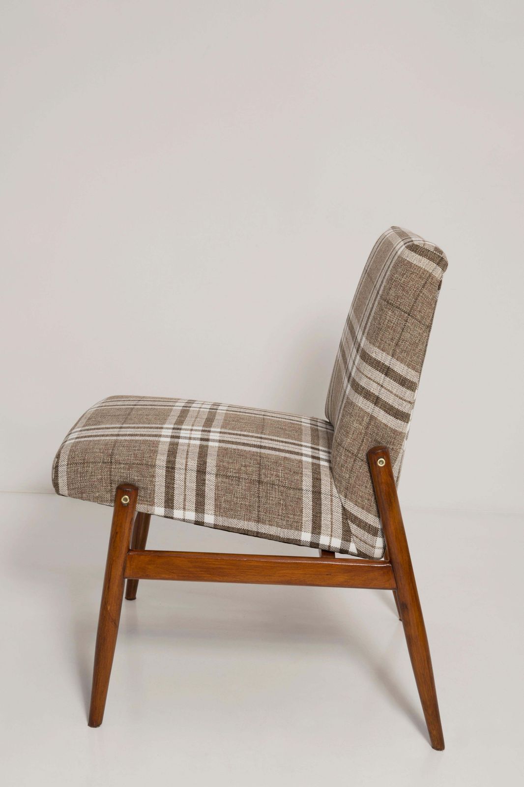 20th Century Beige Checkered Fabric Armchair, 300 227 Type, Europe, 1960s photo buy