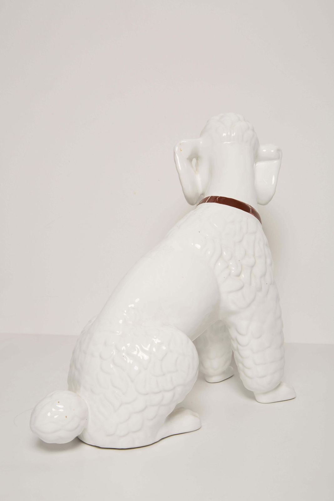 photo for sale Mid Century Big King White Poodle Dog Sculpture, Italy, 1960s