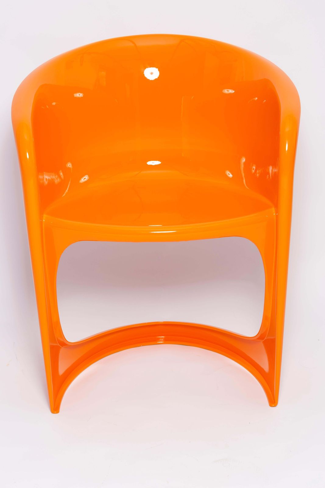 Mid Century Glossy Orange Cado Chair, Steen østergaard, 1974 photo 850.0
