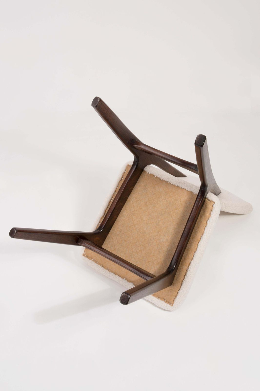 photo vintage Pair Of 20th Century Light Crème Boucle Chairs, 1960s