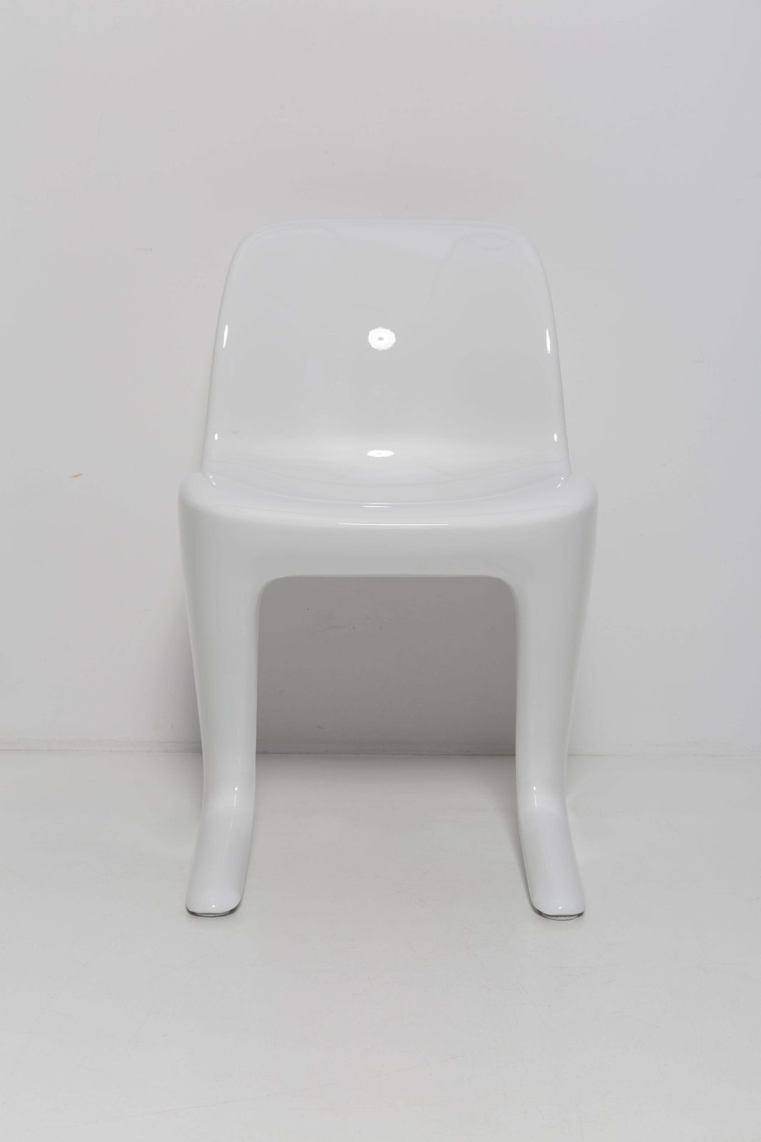 1020.0 White Glossy Kangaroo Chair Designed By Ernst Moeckl, Germany, 1960s photo