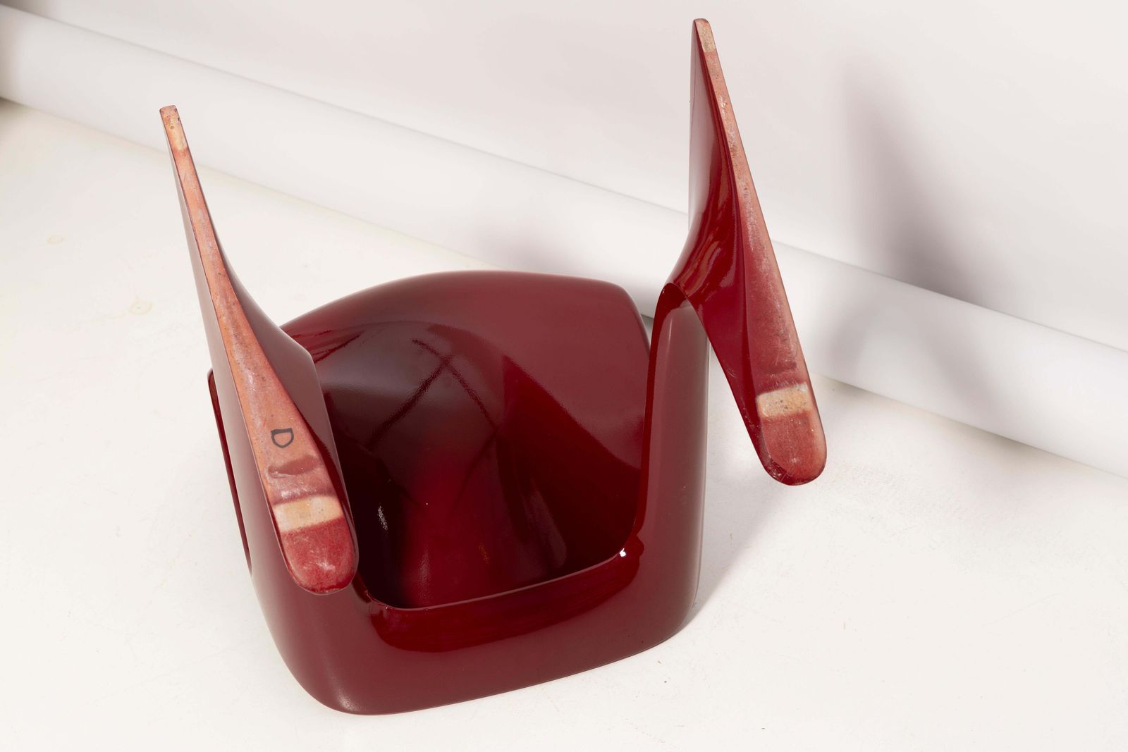 Furniture Dark Red Wine Kangaroo Chair Designed By Ernst Moeckl, Germany, 1968 photo
