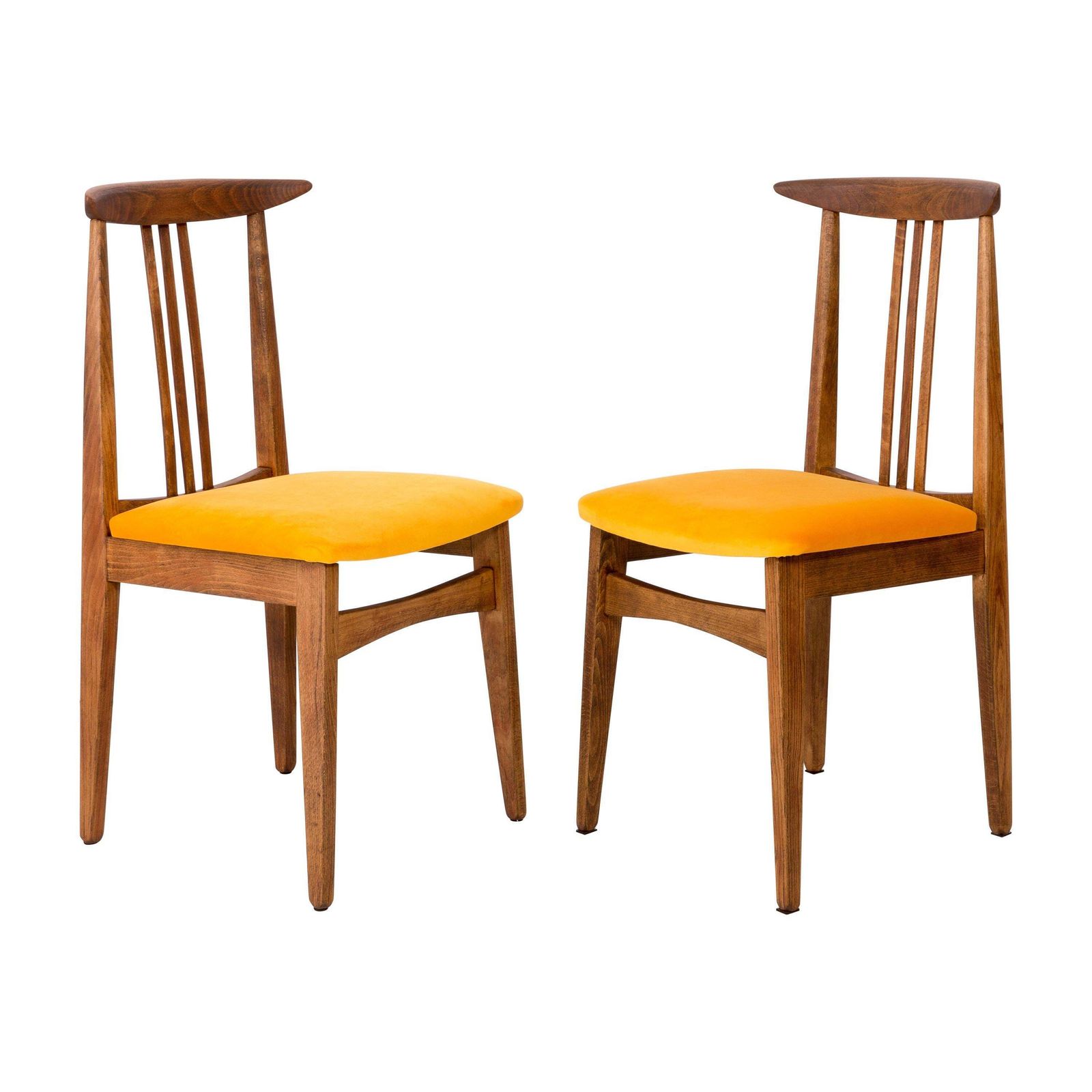 Set Of Two Yellow Chairs, By Zielinski, Poland, 1960s