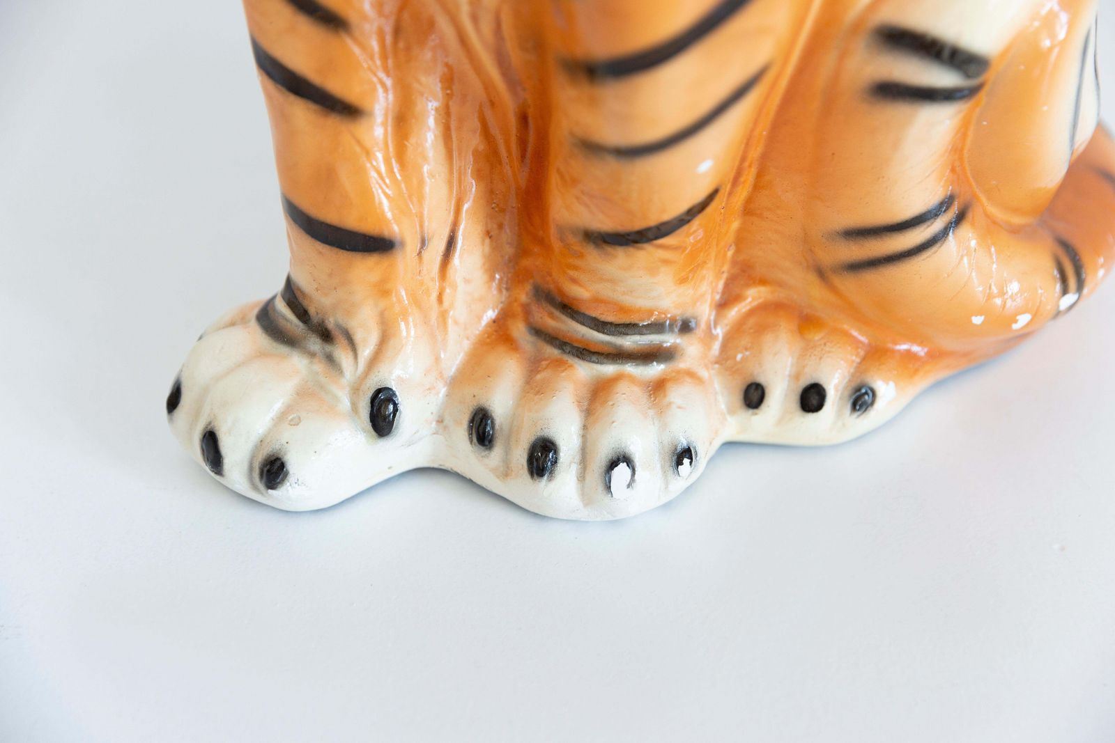 Big Rare Ceramic Tiger Decorative Sculpture, Italy, 1960s photo furniture