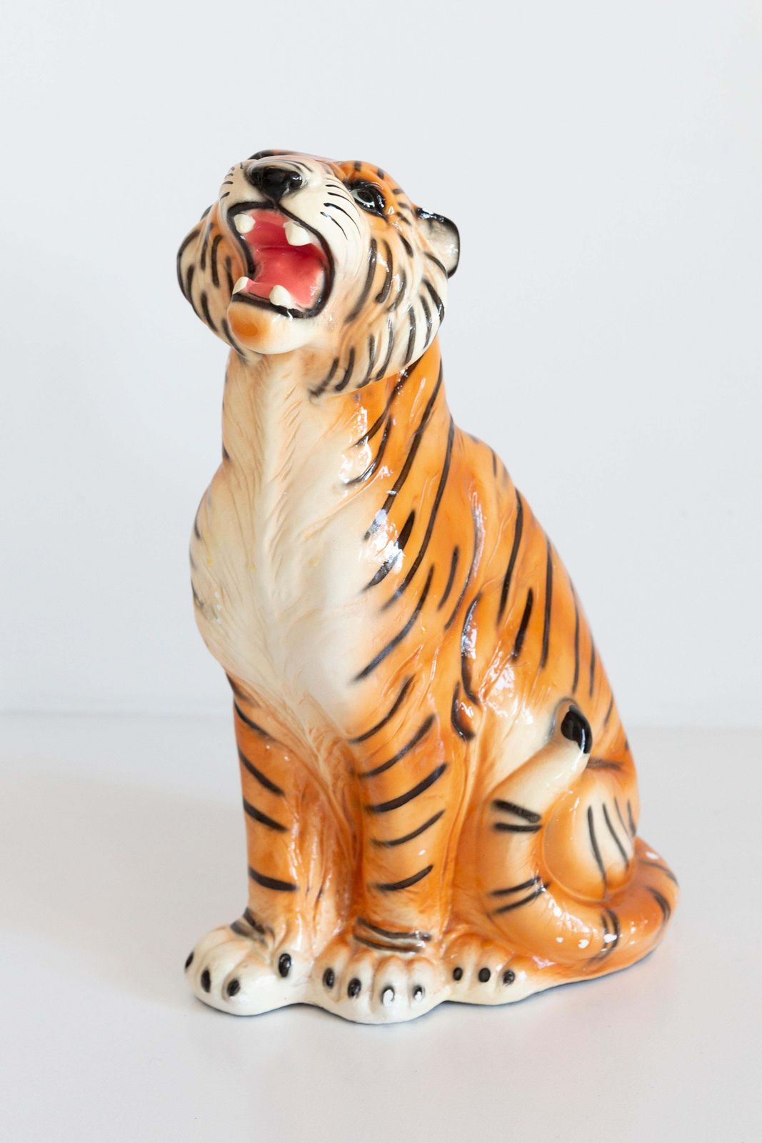 photo buy Big Rare Ceramic Tiger Decorative Sculpture, Italy, 1960s