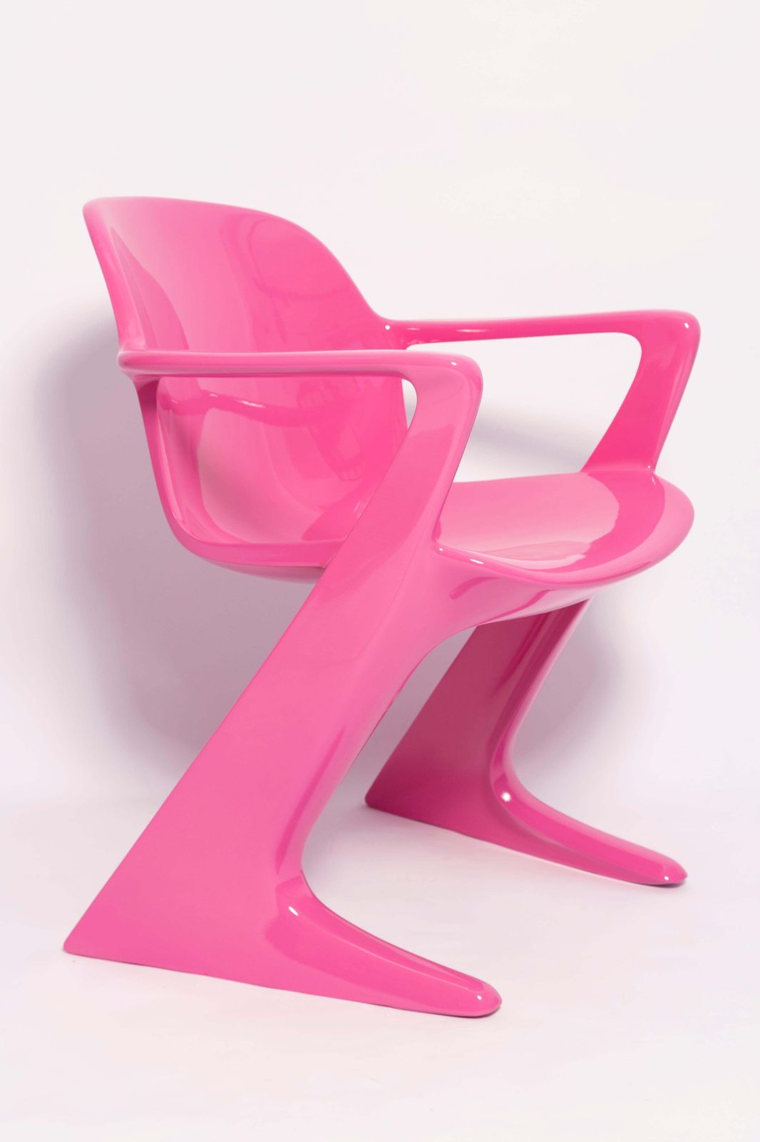 Mid Century Pink Kangaroo Chair Designed By Ernst Moeckl, Germany, 1968 photo for sale