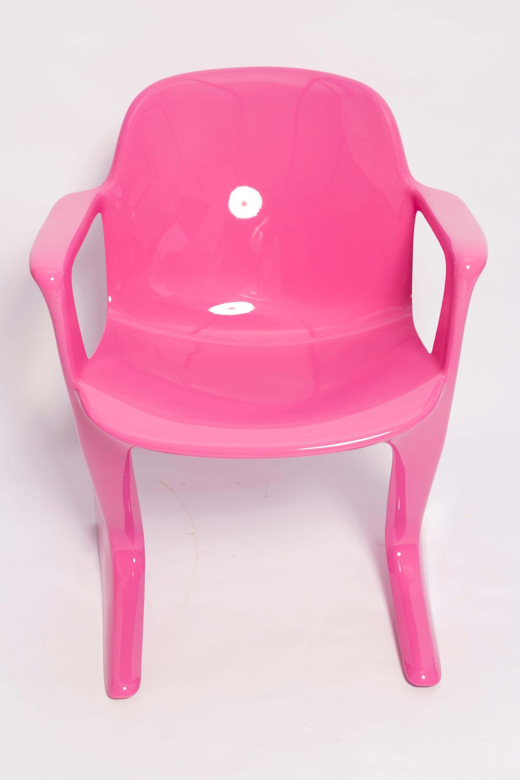 Mid Century Pink Kangaroo Chair Designed By Ernst Moeckl, Germany, 1968 photo vintage