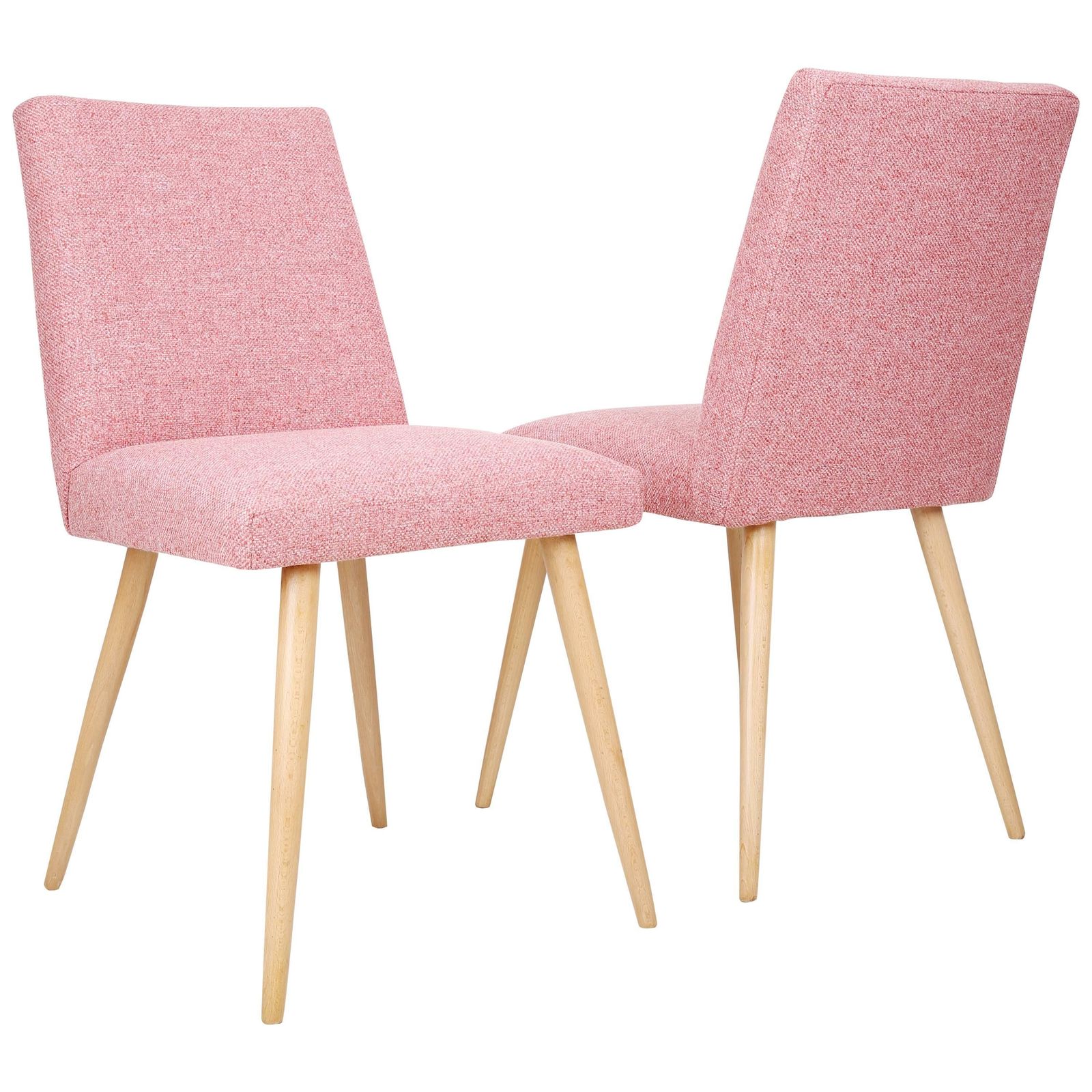 Pair Of Two Mid Century Baby Pink Chairs, 1960s, Poland
