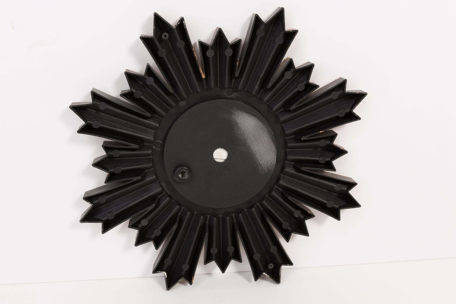 20e Eeuwse Moderne Gouden Sunburst Spiegel, Kunststof, Jaren 1980 photo vinterior