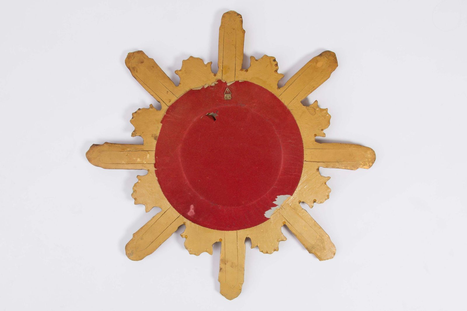20th Century Modern Gold Italian Sunburst Mirror, Giltwood, 1960s photo vintage