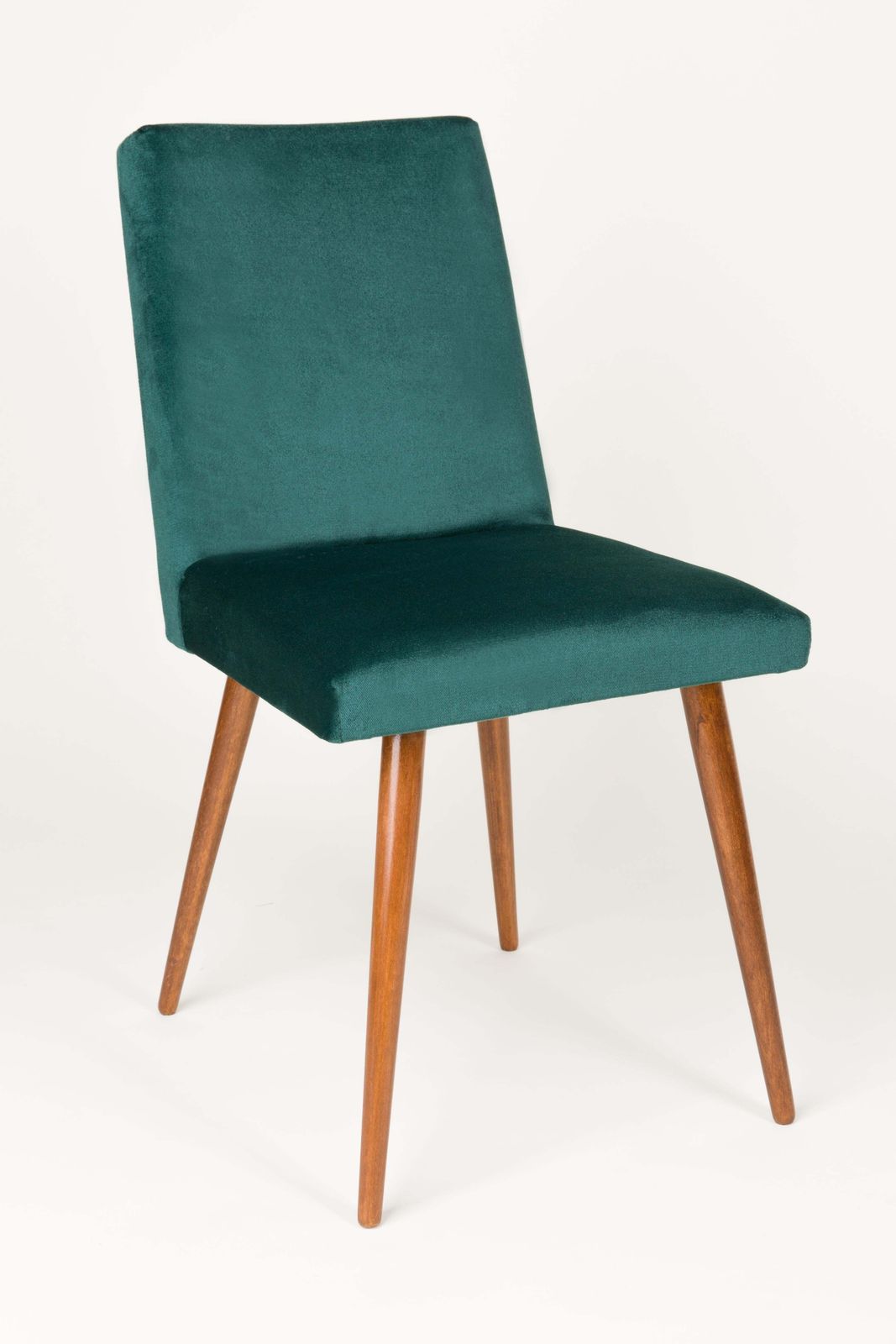Set Van Vier 20e Eeuwse Stoelen Met Donkergroen En Bordeauxrood Fluwelen Bekleding, Ca. Jaren 1960 photo Meubels