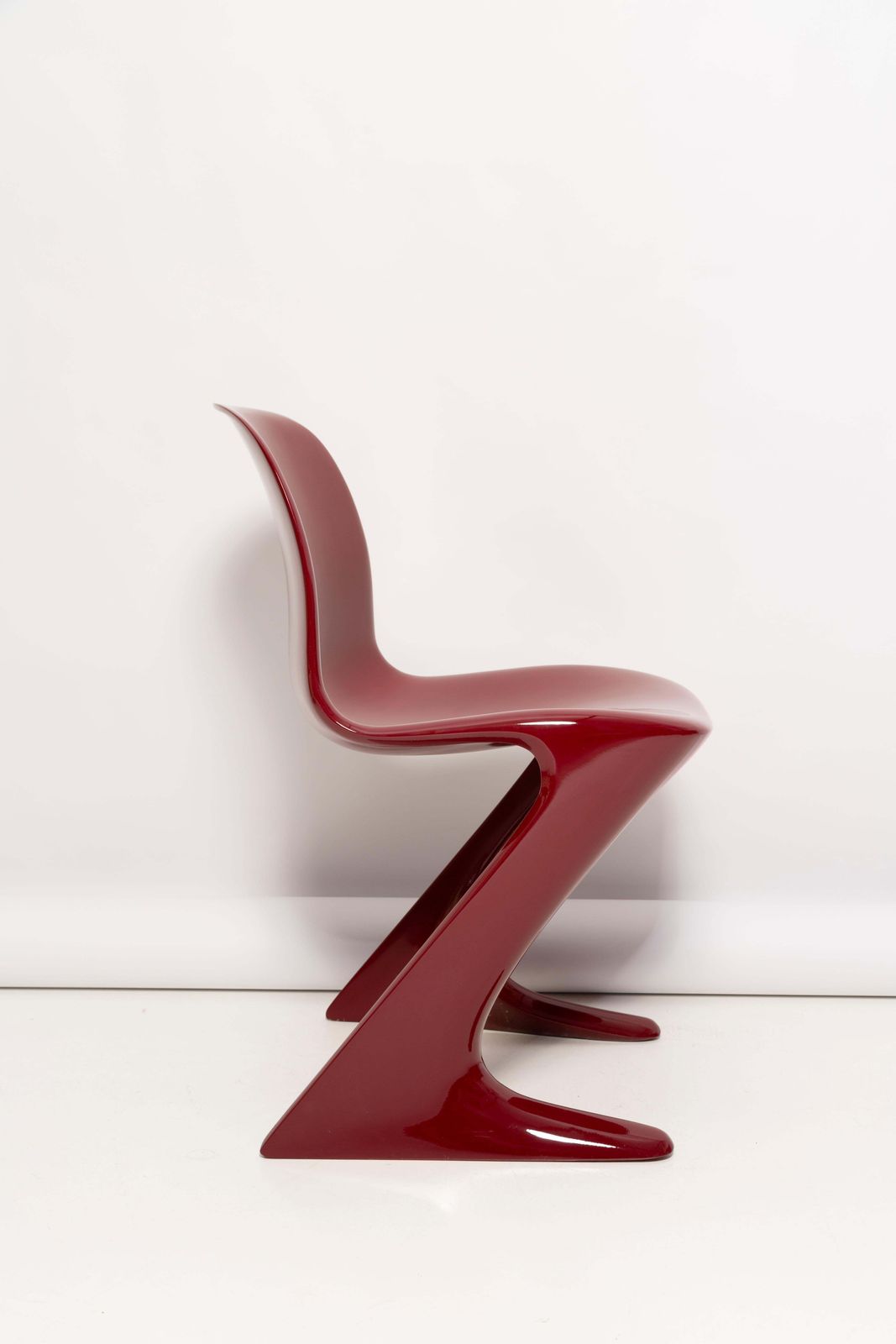 Pair Of Dark Red Wine Kangaroo Chairs Designed By Ernst Moeckl, Germany, 1968 photo vinterior