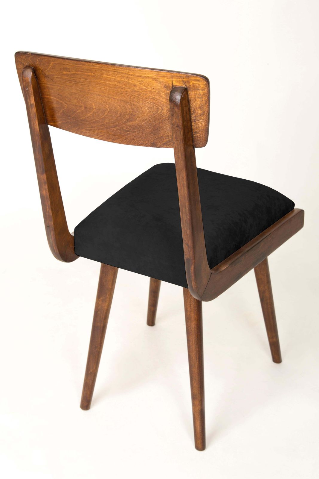 Set Of Four 20th Century Black Wood Chairs, 1960s photo 2123.0