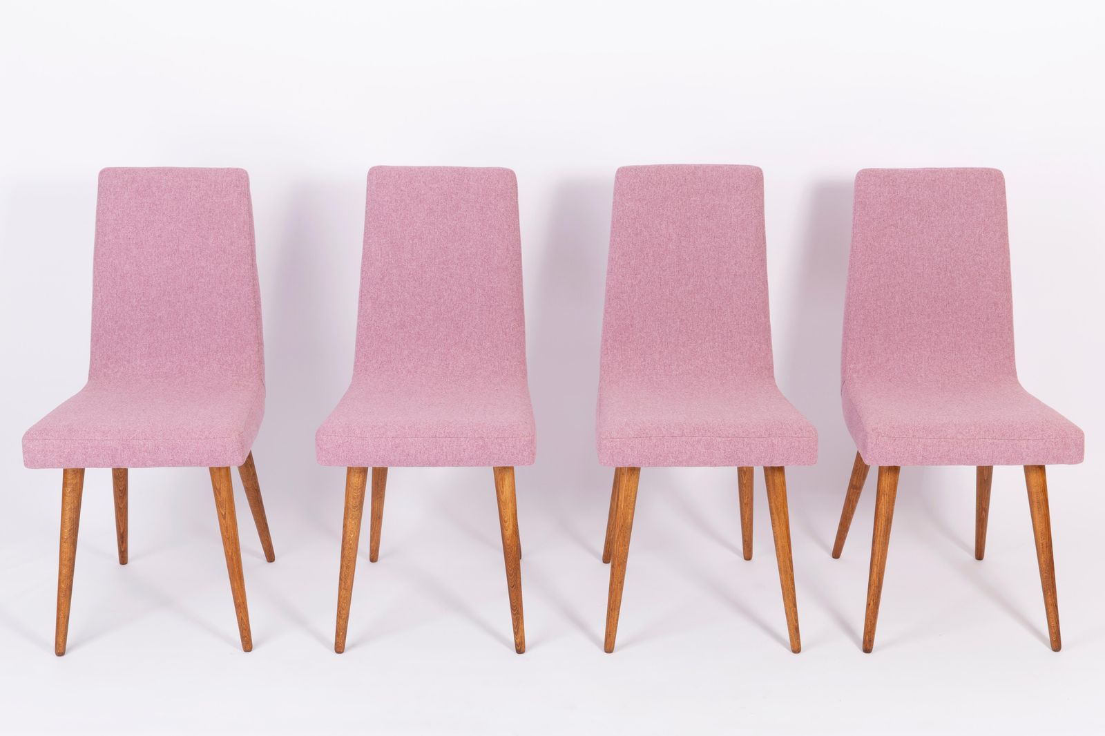 Set Of 20th Century Pink Mélange Rajmund Halas Chairs, 1960s photo furniture