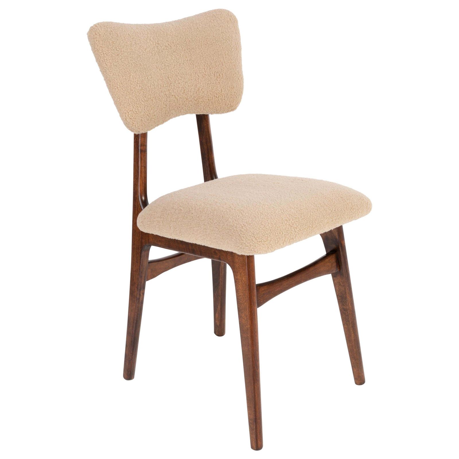 20th Century Camel Soft Boucle Chair, 1960s