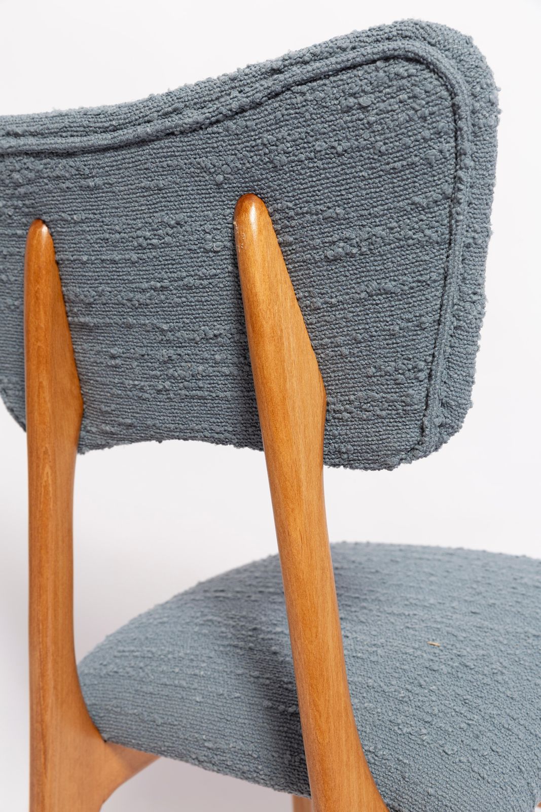 Mid Century Butterfly Dining Chair, Gray Boucle, Europe, 1960s photo buy